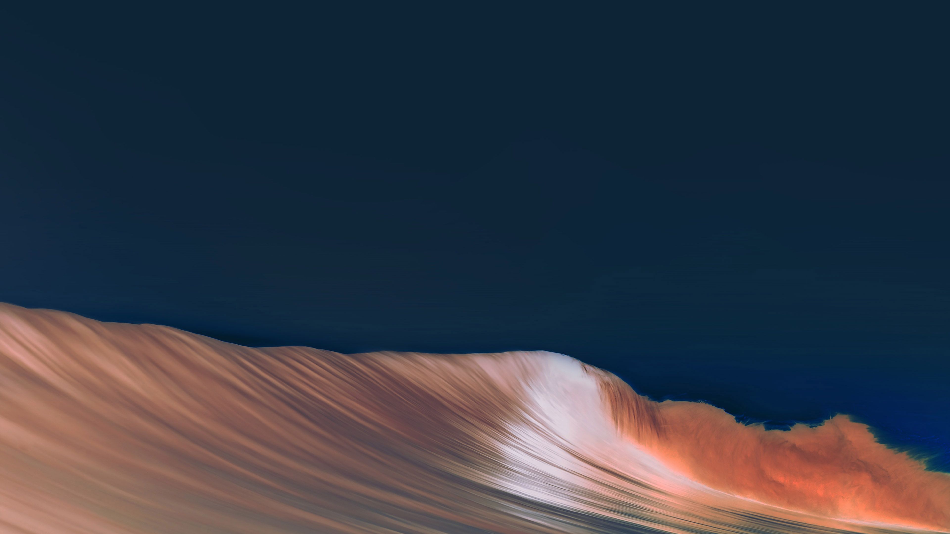 Rolling Wave Art Dark Simple Minimal Wallpaper