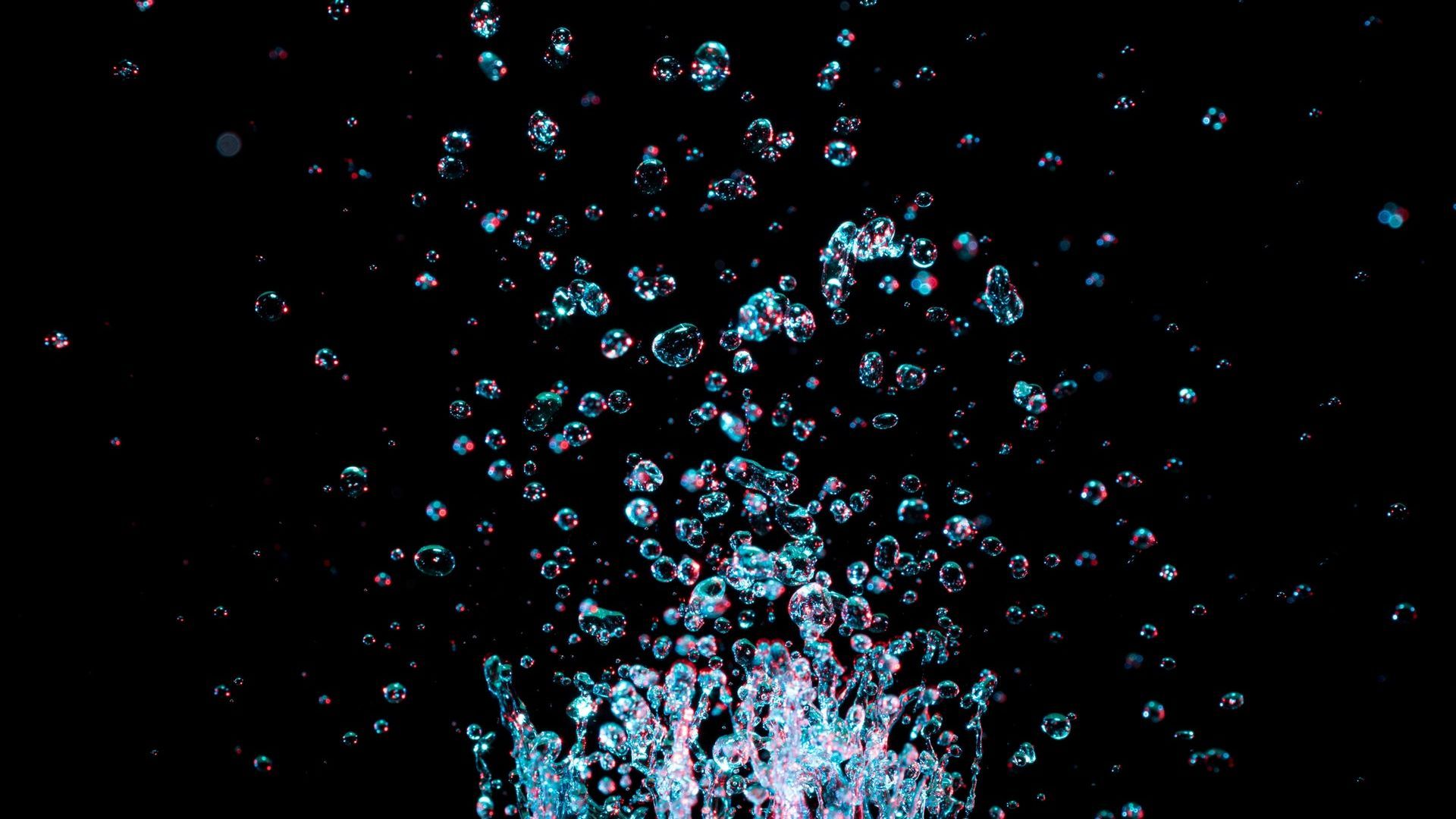 Bright Bubbles Closeup Dark Background Wallpaper