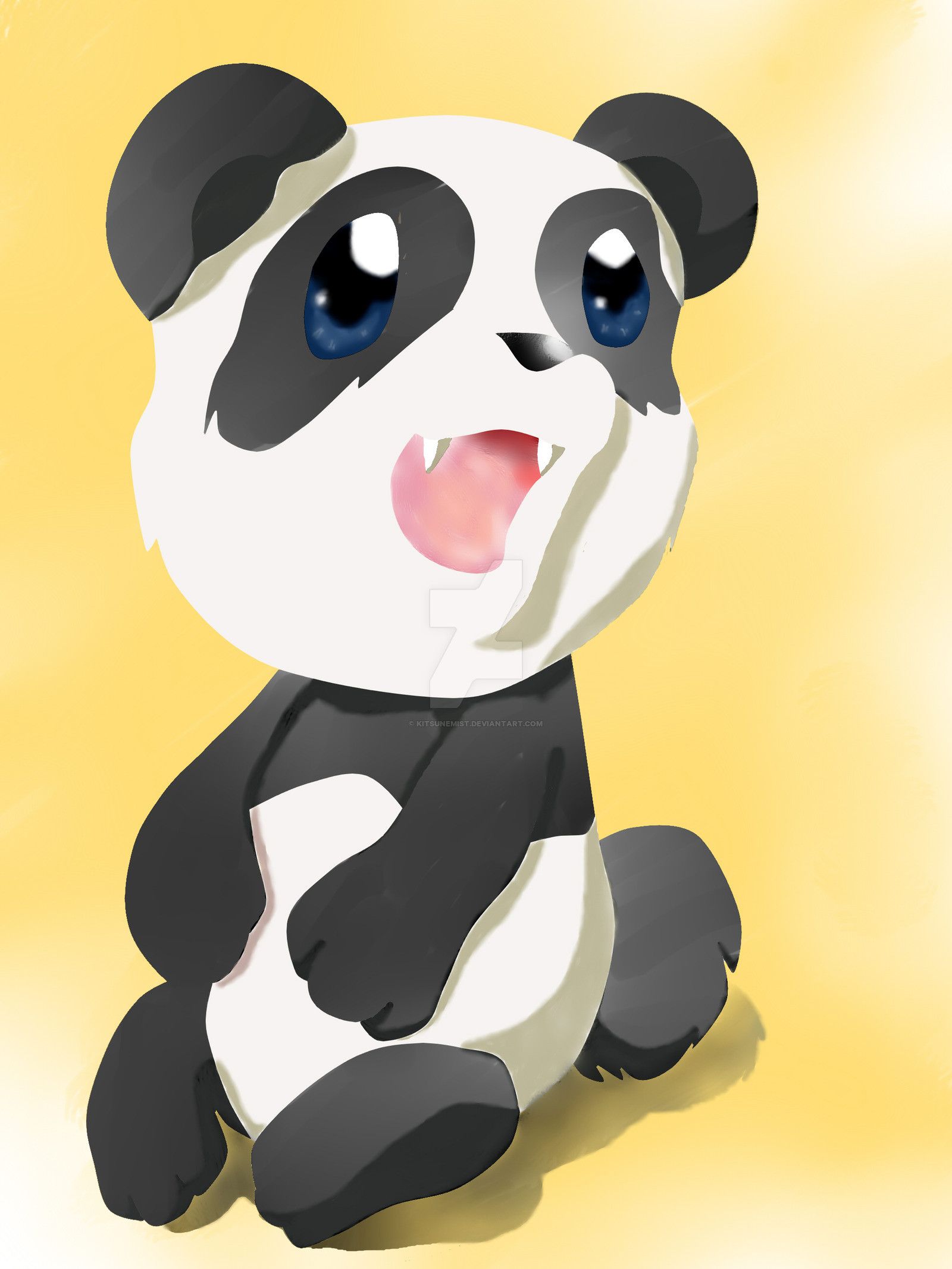 Cute Chibi Panda Wallpaper Cute Anime Panda Bear Panda HD Wallpaper