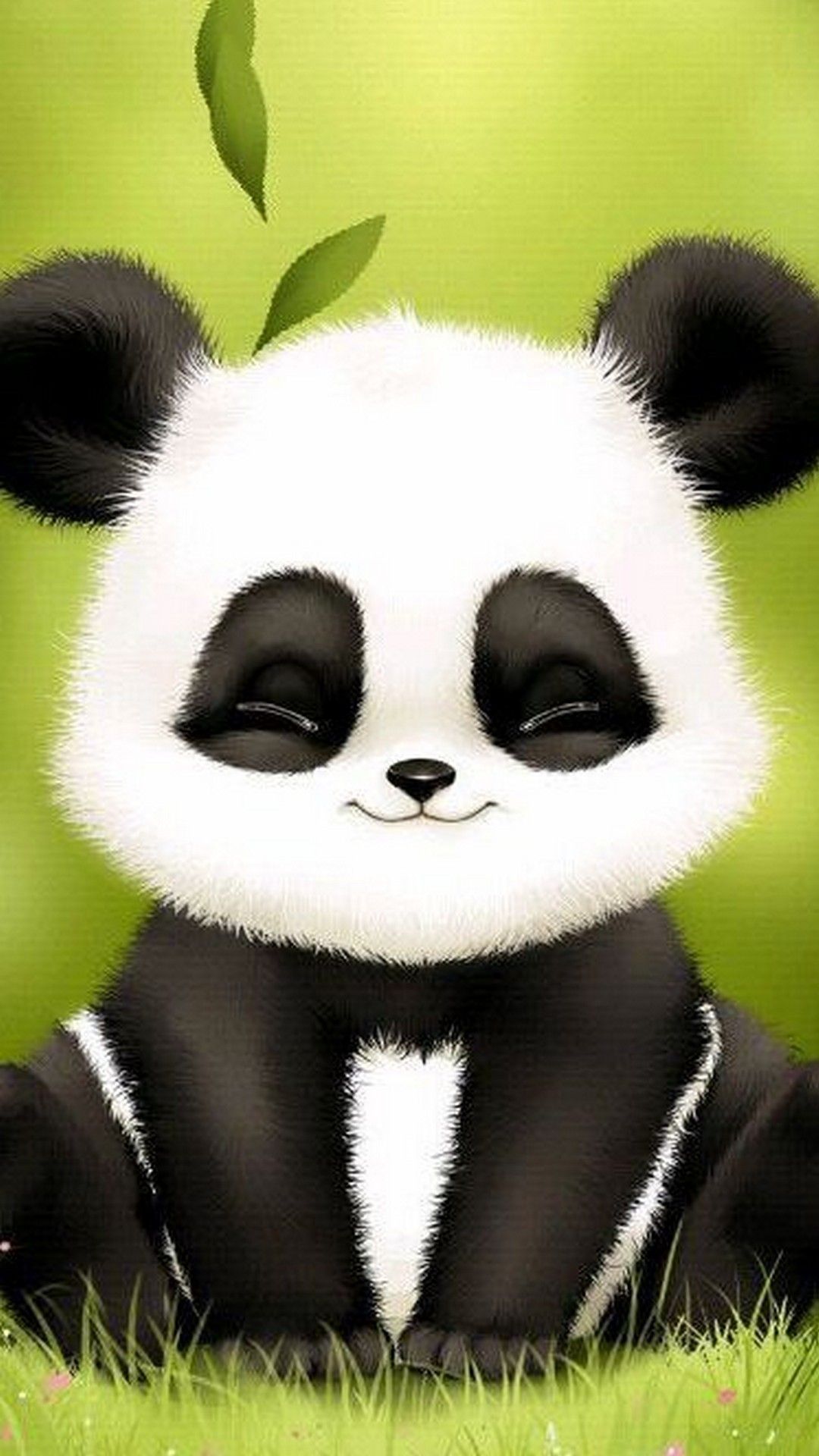 Kawaii panda, anime panda Stock Illustration