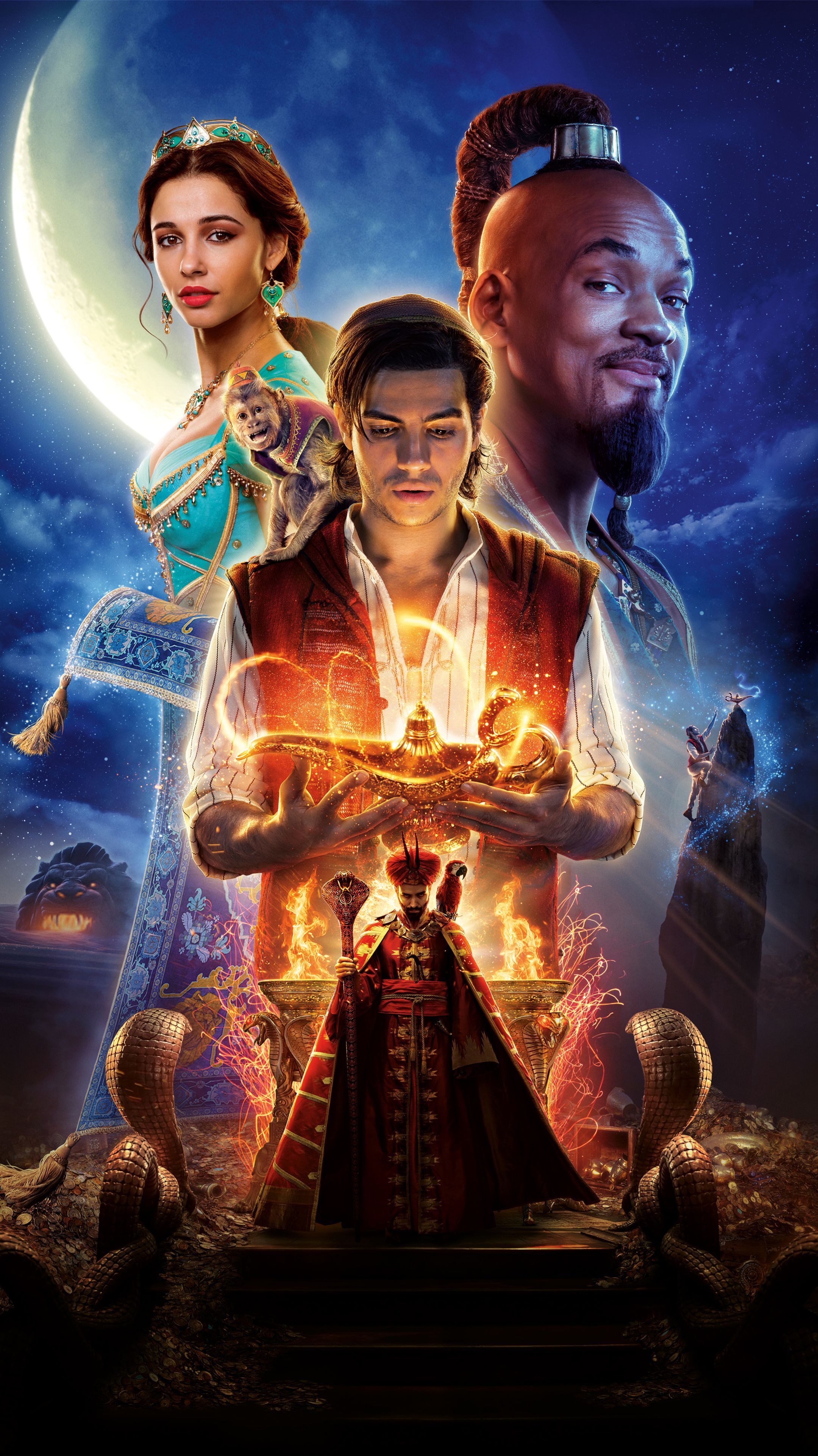 Aladdin Movie Poster 8k In 2160x3840 Resolution. Aladdin movie, Aladdin wallpaper, Wallpaper iphone disney princess