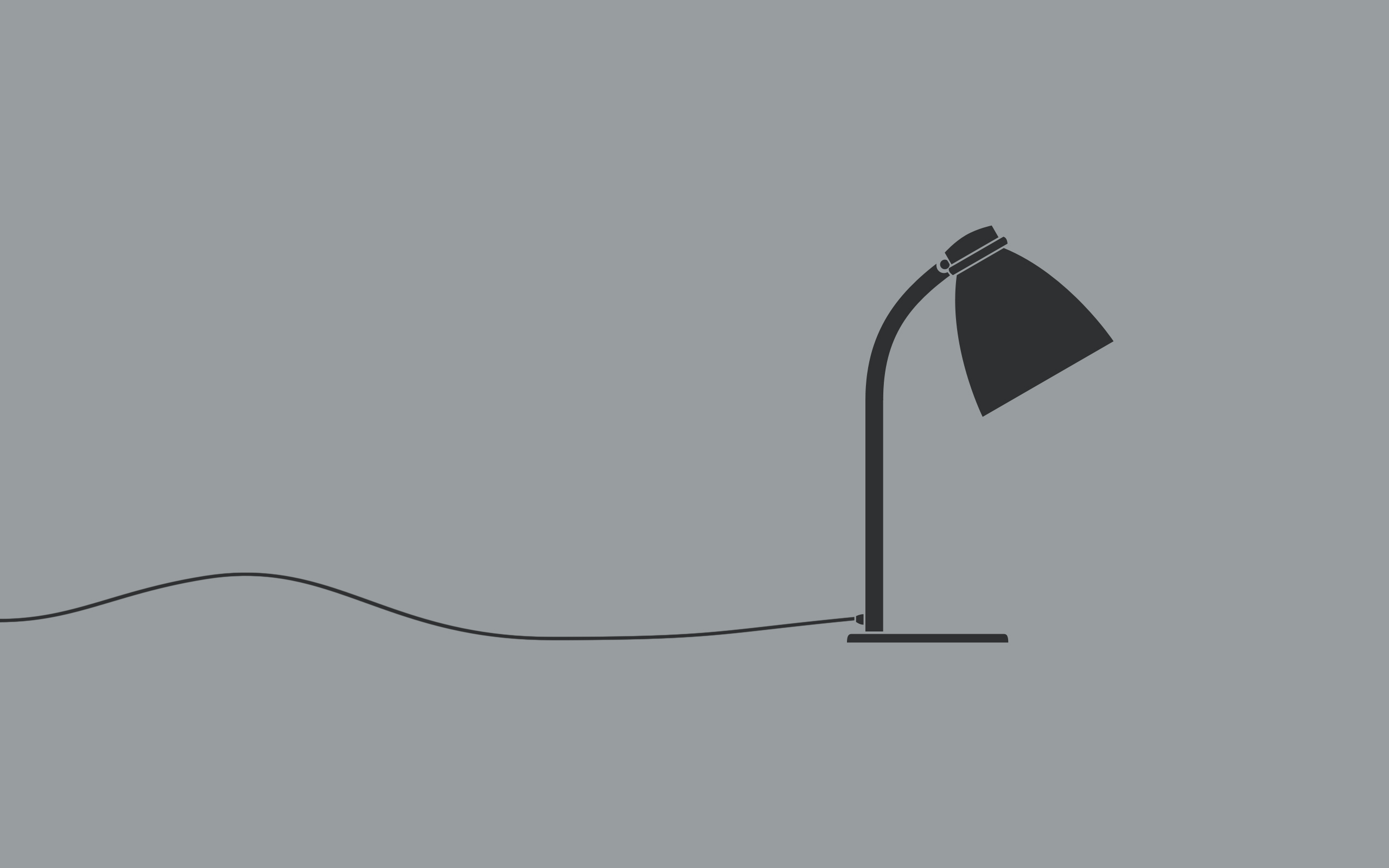Table lamp, gray background Desktop wallpaper 1366x768