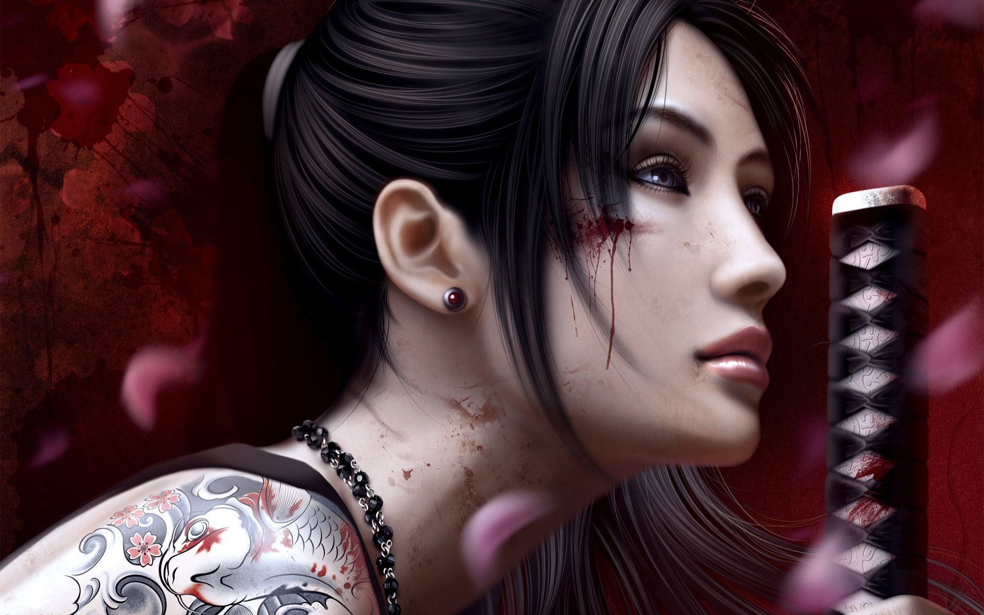 Fantasy Women Art Cherry 11883 12266 HD Wallpaper, Wallpaper13.com