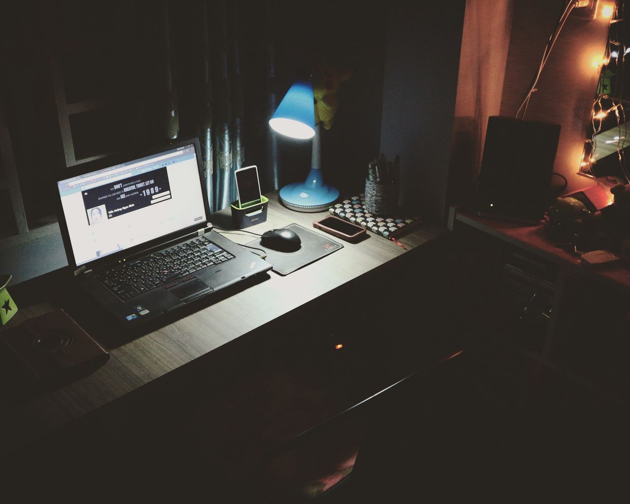 Computer Laptop Desk Light Lamp Dark Room 1280x1024 Resolution HD 4k Wallpaper, Image, Background, Photo and Picture