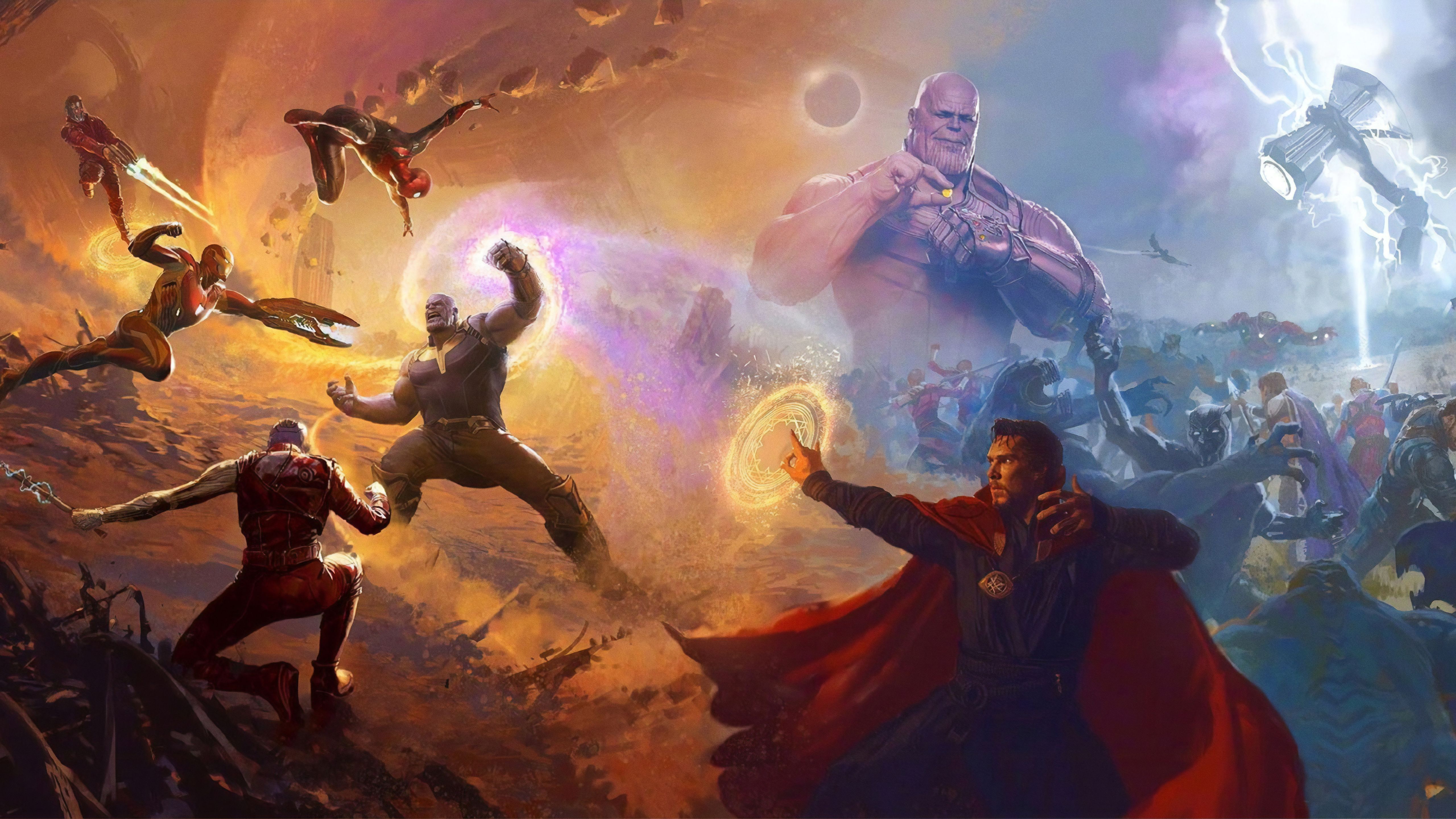 Avengers Infinity War Final Battle 5K Wallpaper