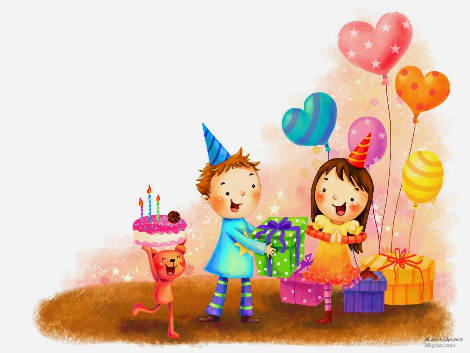 about wallpaper: Cute Happy Birthday Heart Greetings Cards to wish Birthday to kids