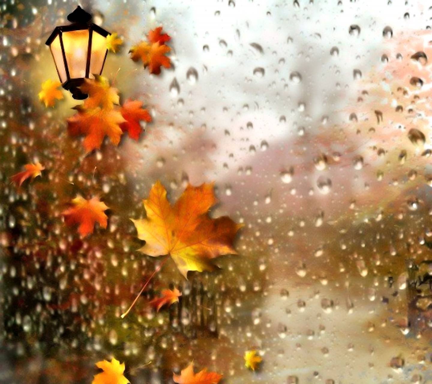 Autumn Rain Wallpaper Free Autumn Rain Background