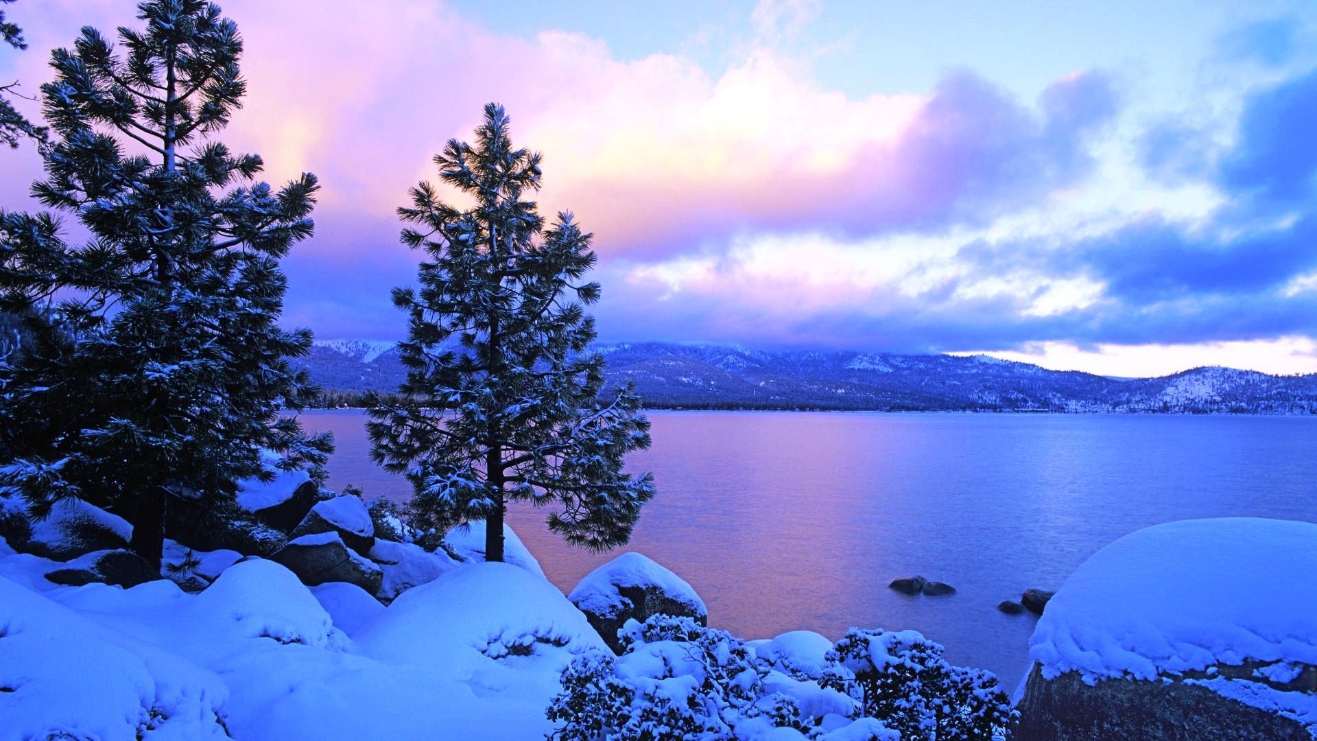 Nature Winter Lake Colors Wallpaper Details Tahoe Landscape. HD Wallpaper Mac. Lake tahoe winter, Tahoe, Lake tahoe