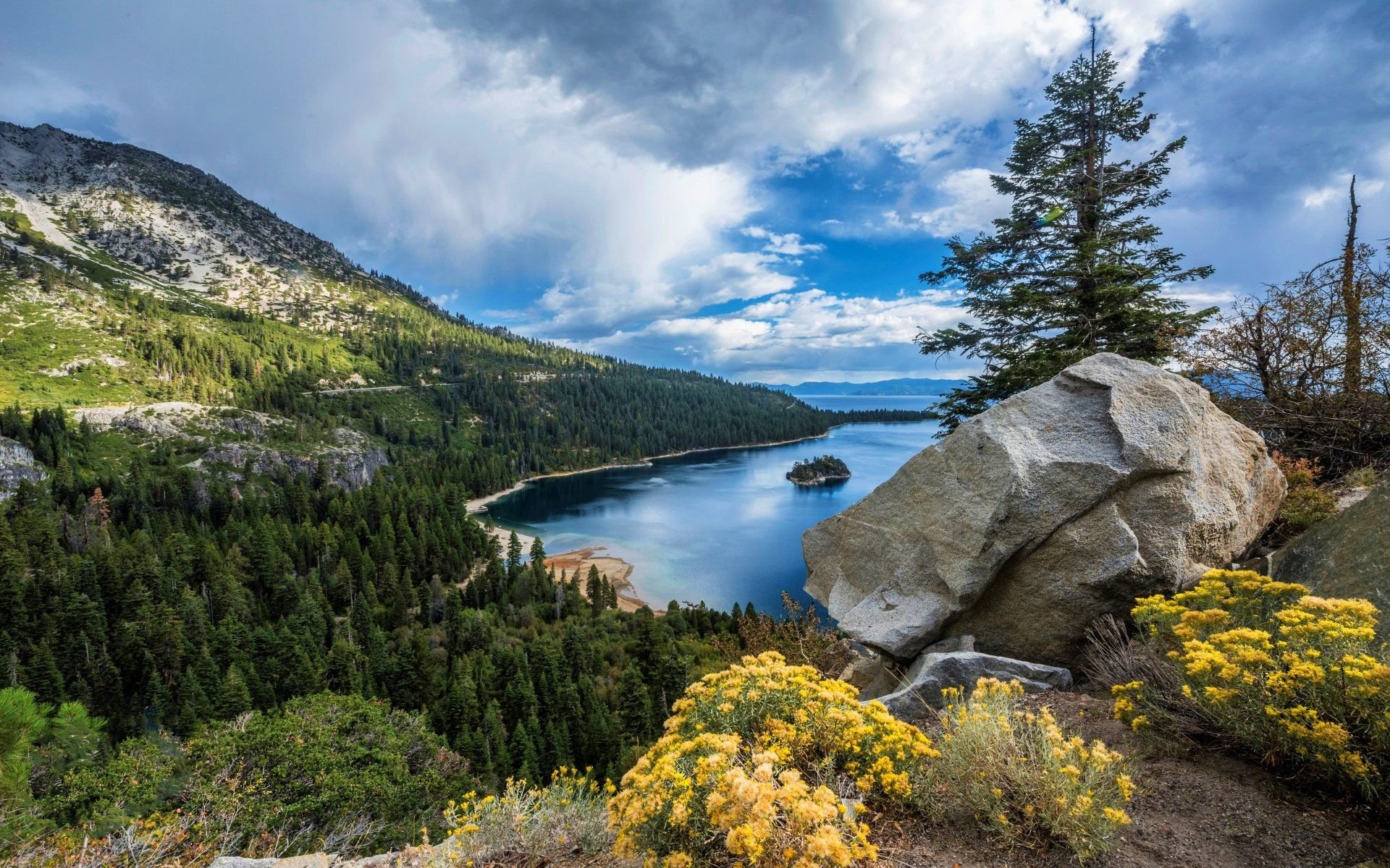 Title Earth Lake Tahoe Lakes Lake Mountain Bay State Park HD Wallpaper