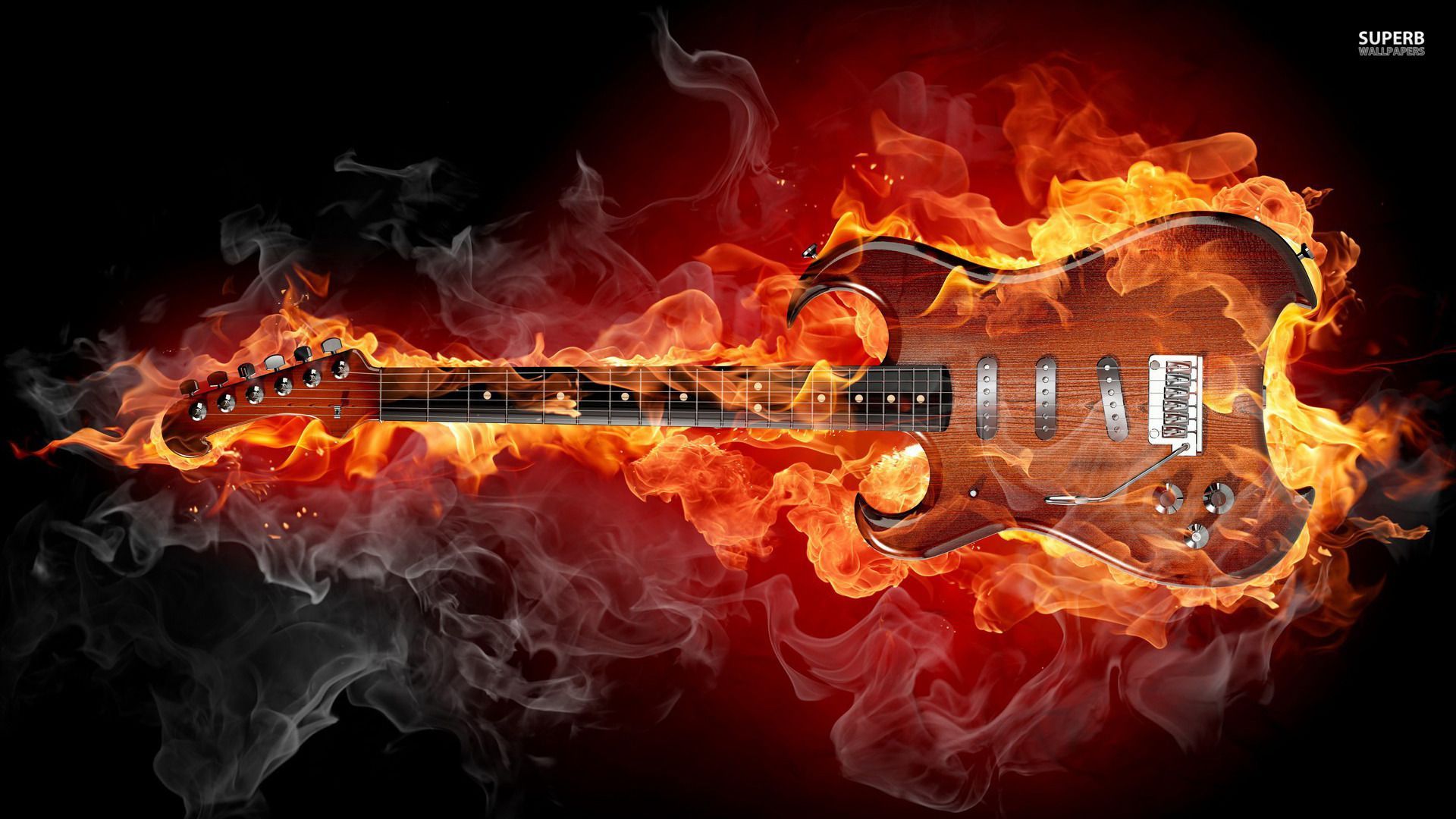 Flaming guitar wallpaper. Music wallpaper, HD wallpaper, Metallic wallpaper