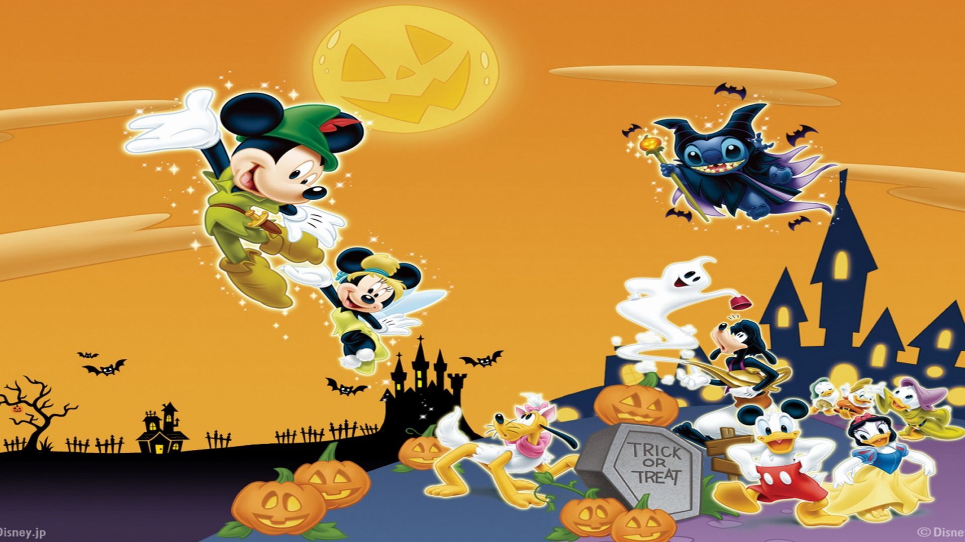 Halloween At Disney Land Wallpaper HD Wallpaper #ID54249. Disney halloween, Disney wallpaper, Mickey mouse halloween