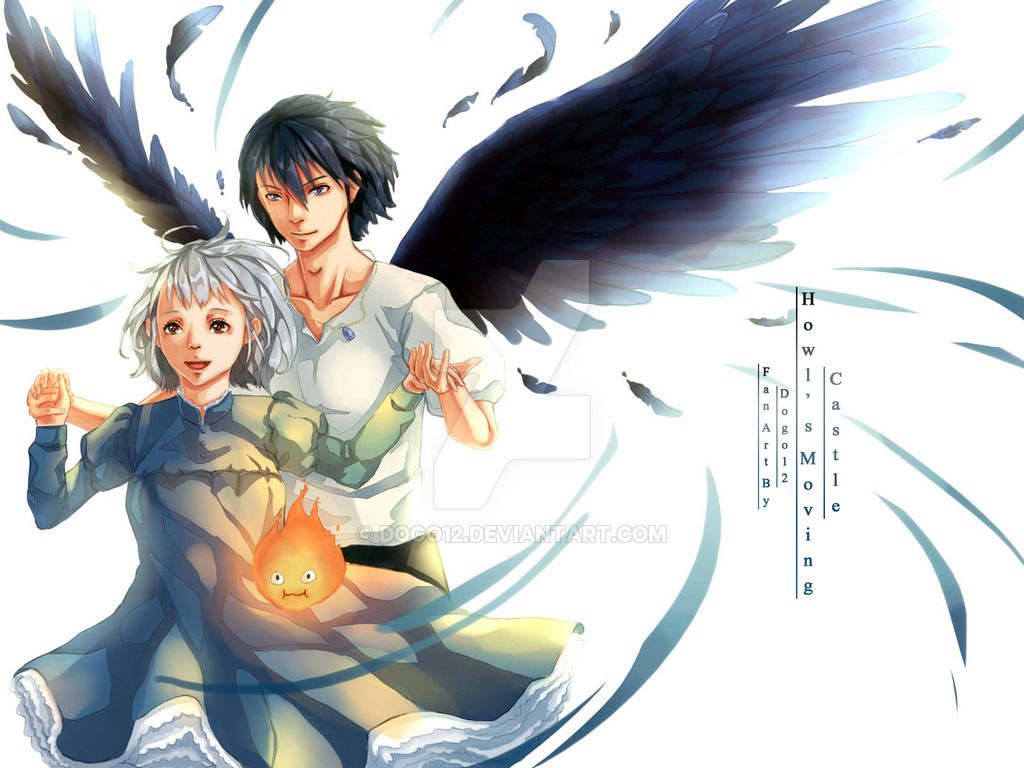 Howl, Sophie and Calcifer fan Art