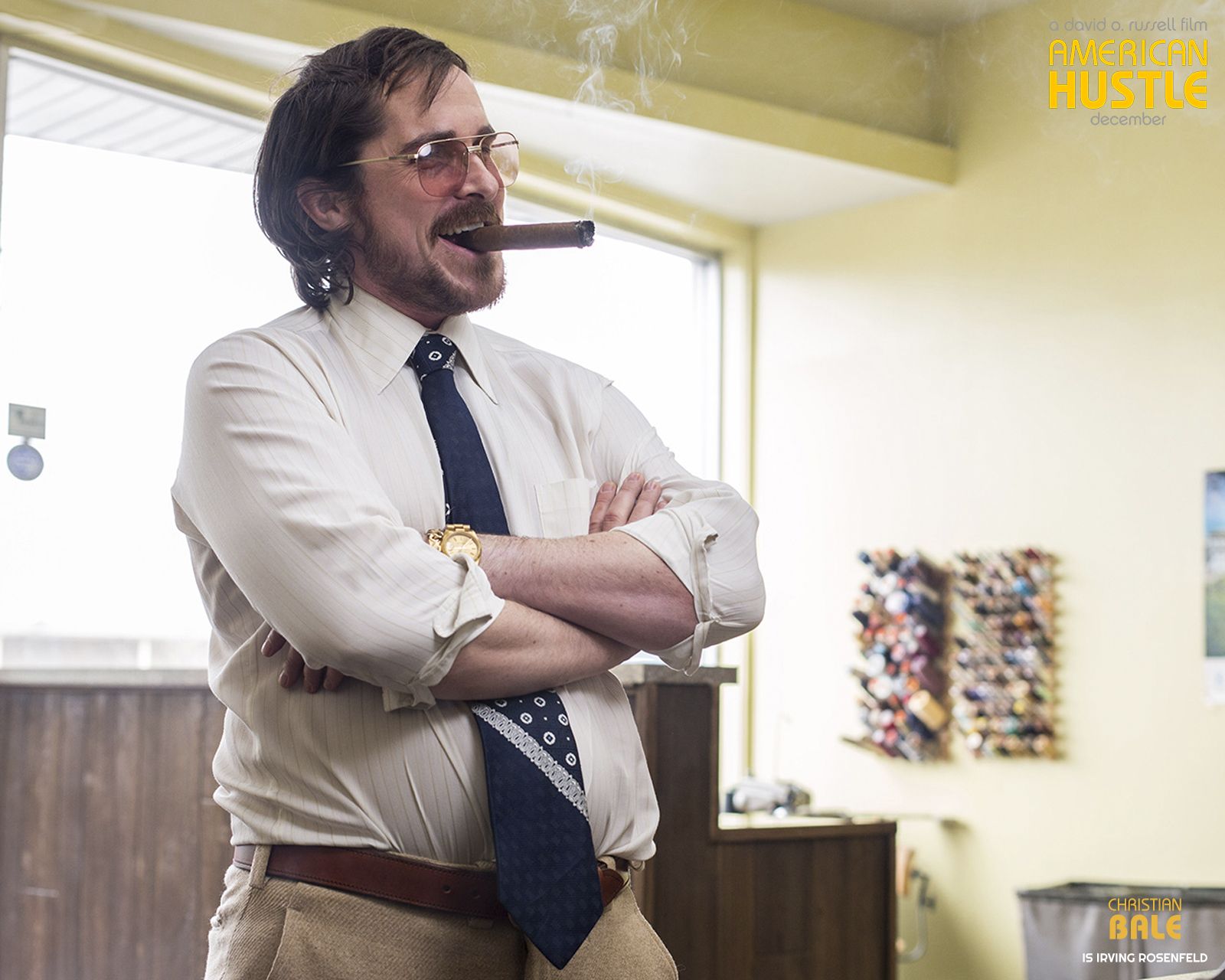 American Hustle Christian Bale Irving Rosenfeld Wallpaper:1600x1280