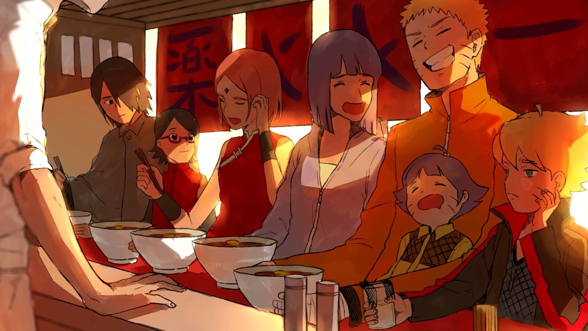 naruto anime scene anime art #restaurant #ramen #eat #family P # wallpaper #hdwallpaper #desktop. Anime, Uzumaki boruto, Anime naruto