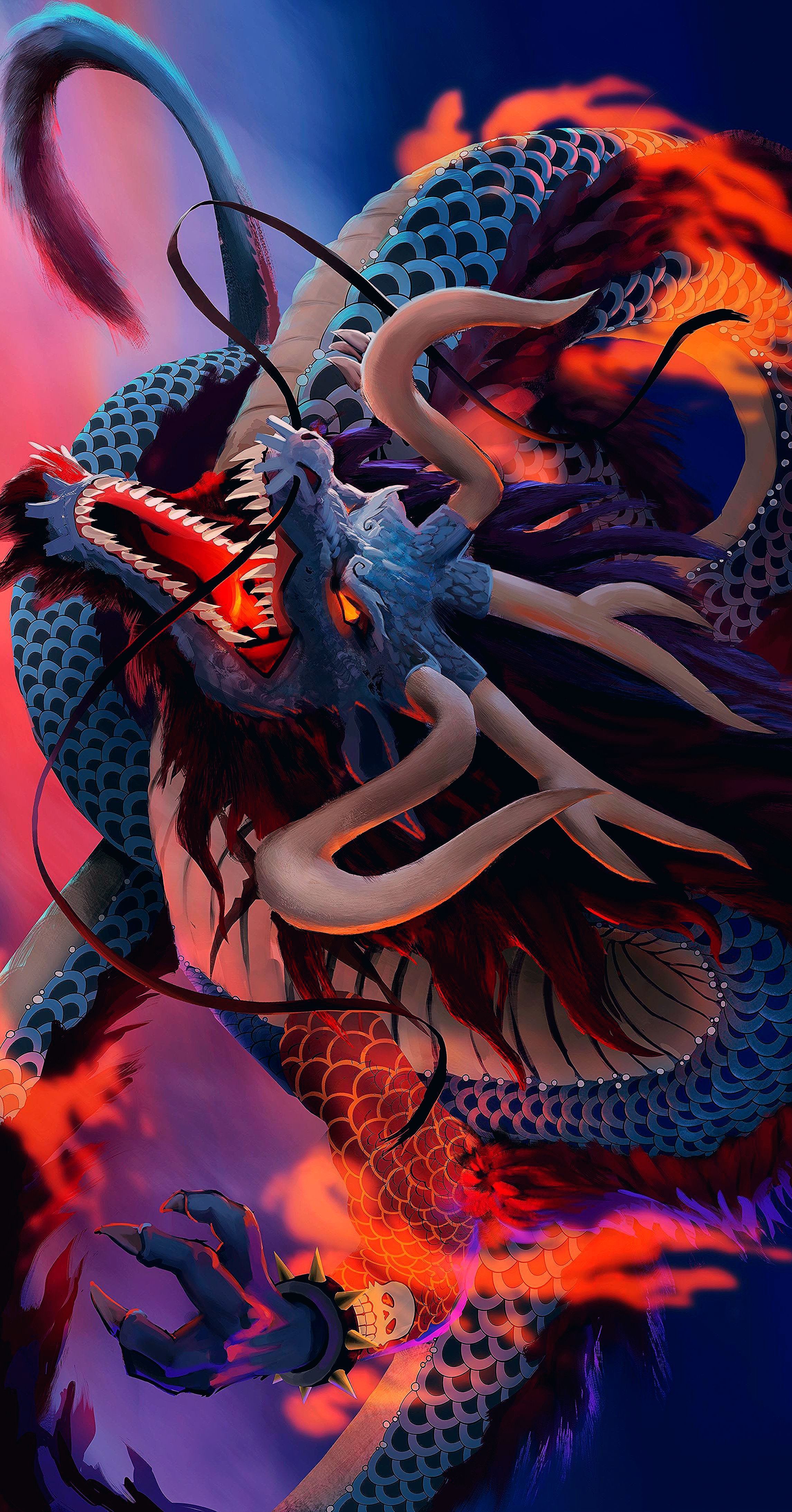 Dragon Kaido  Dragões, Anime, Nuvem