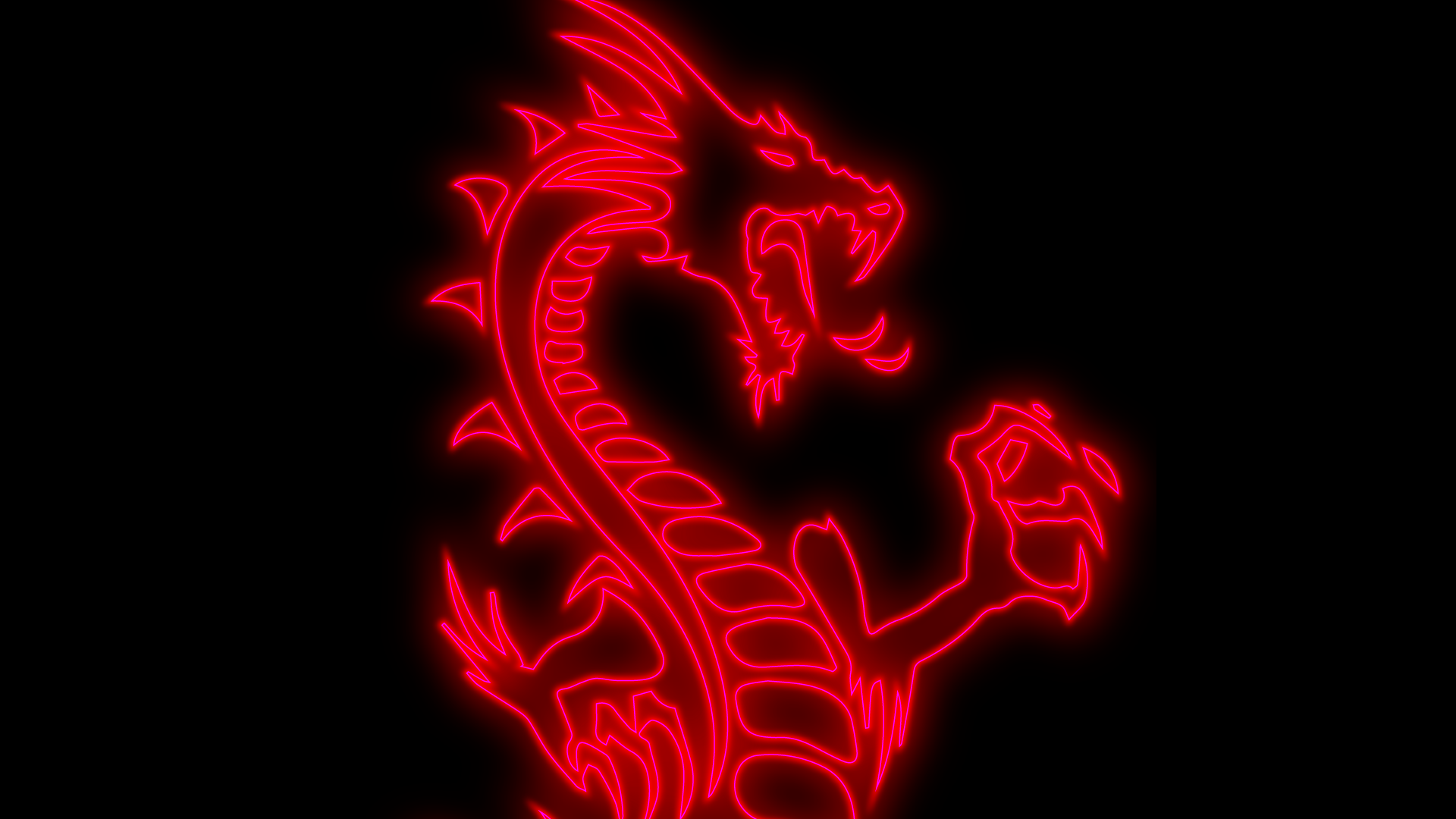 Wallpaper HD 1080p for pc neon dragon