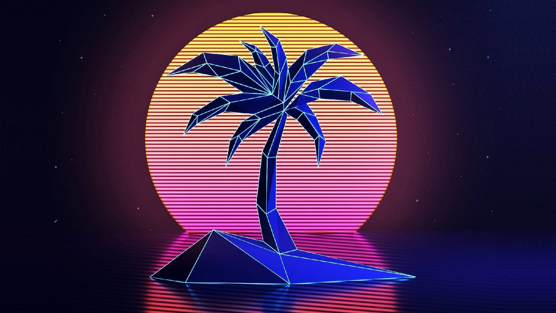 Retro Neon Background New 80s Retro Neon Gra Nt Background Palms and Sun Tv Glitch Effect Sci Fi Miami Beach by Di Combination of The Hudson