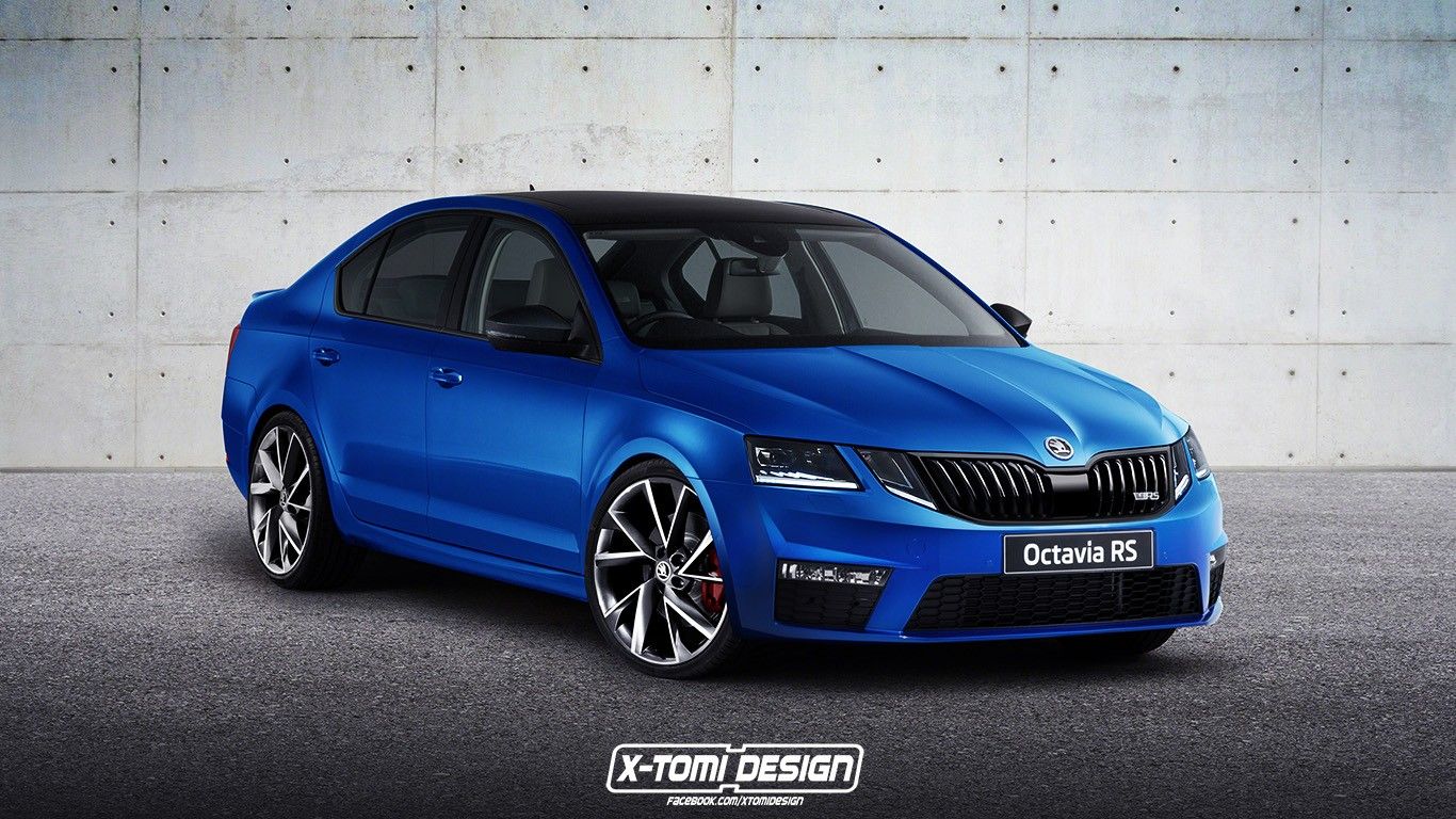 Skoda Octavia RS Facelift Rendering Is Ugly to the MQB Core