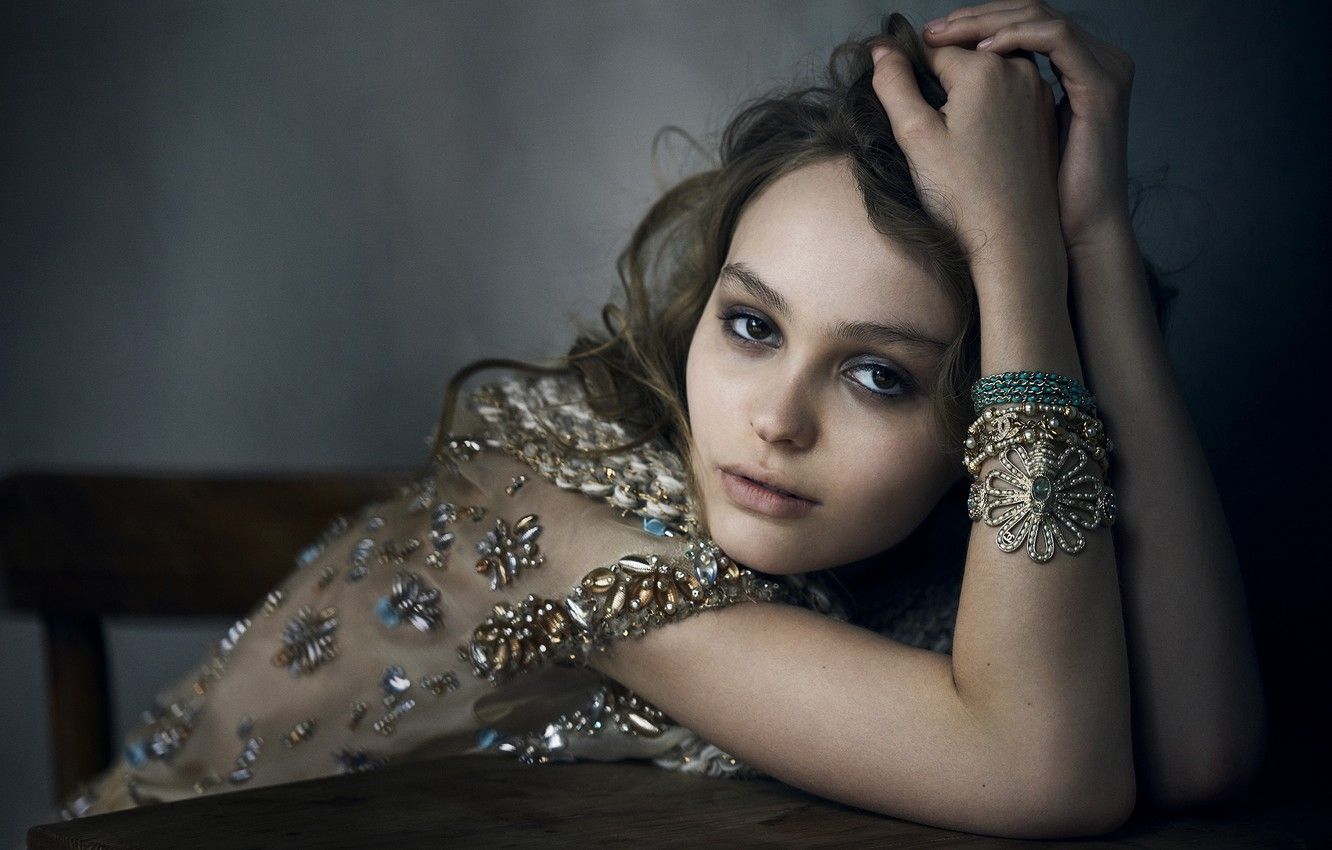 Wallpaper Look, Girl, Face, Mood, Sweetheart, Model, Actress, Beautiful, Bracelets, Brown Eyes, Brown Eyed, Lily Rose Depp, Lily Rose Depp Image For Desktop, Section девушки