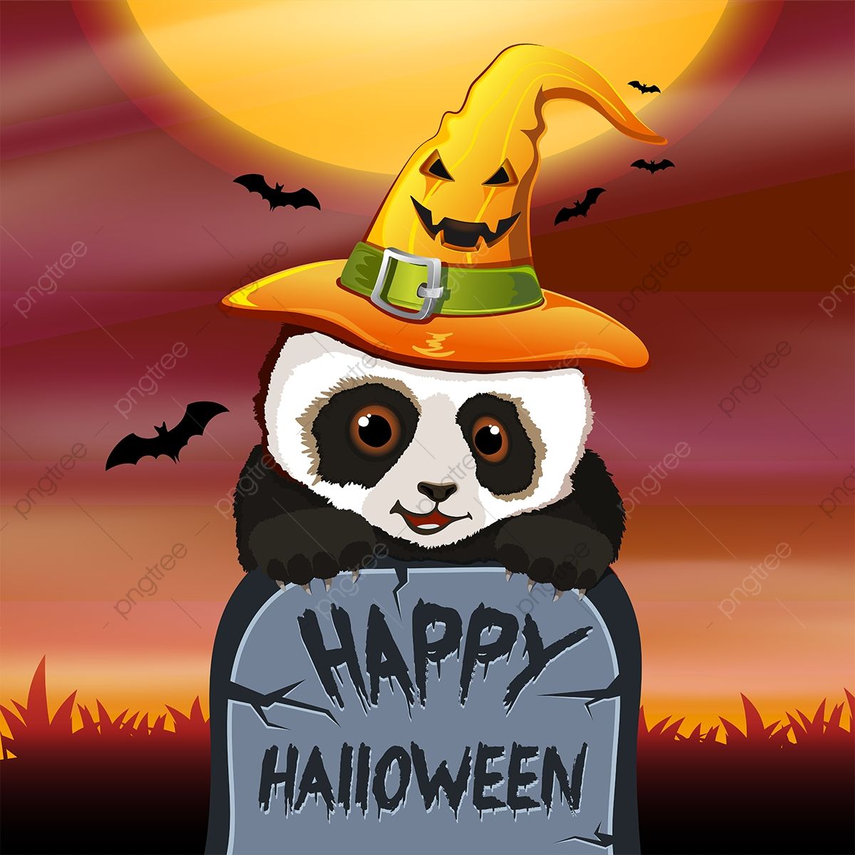 Halloween Panda, Halloween, Panda, Cute Panda PNG and Vector with Transparent Background for Free Download