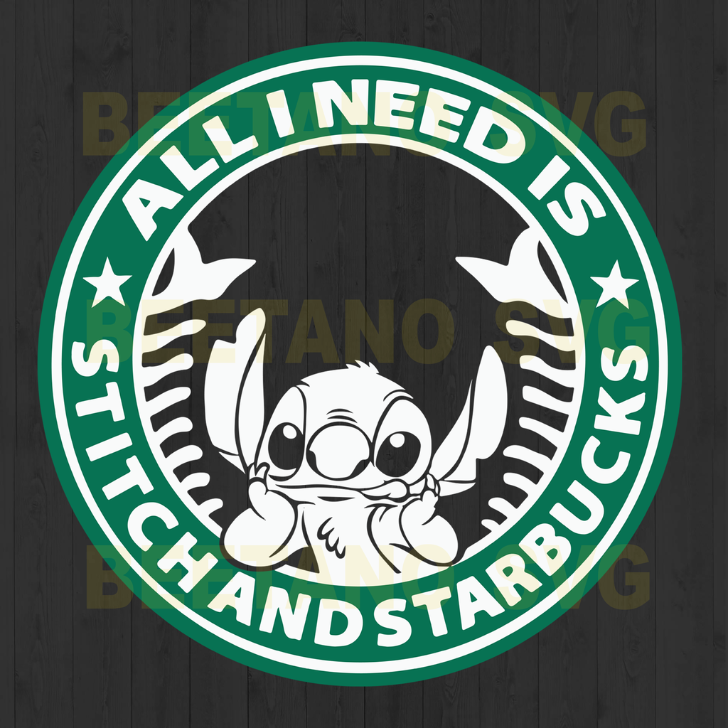 All I Need Is Stitch And Starbucks Files For Cricut, SVG, DXF, EPS, PNG Instant Download. Stitch disney, Disney cross stitch kits, Cute disney wallpaper