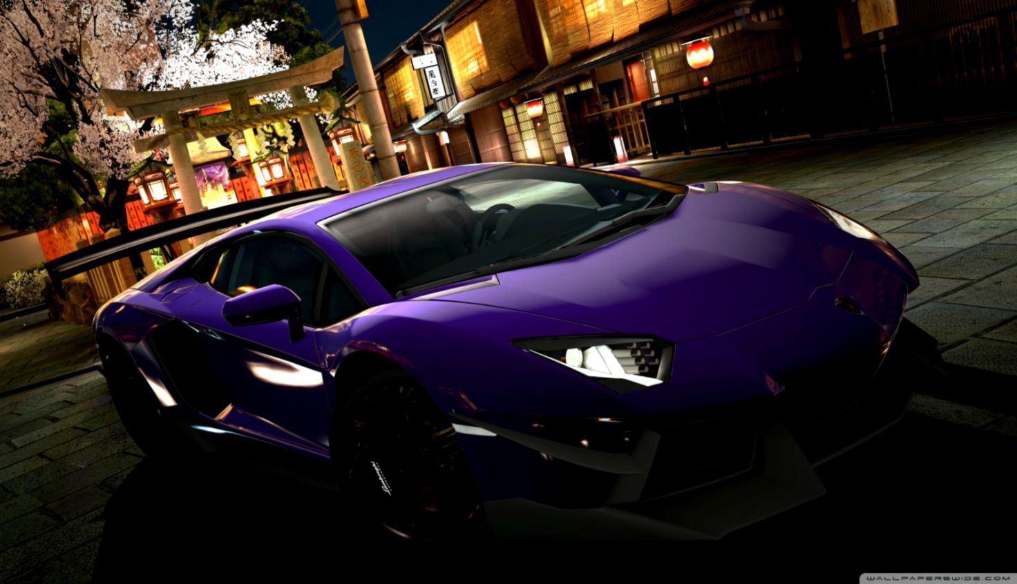 Lamborghini Aventador Purple Wallpaper