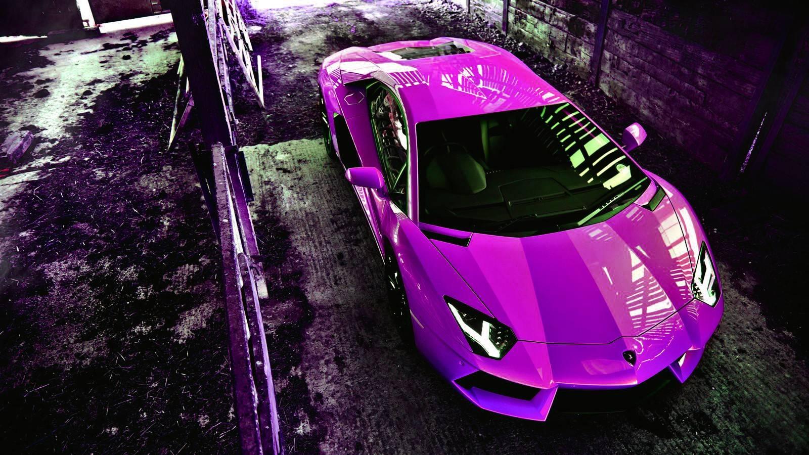 Joker Purple Lamborghini Wallpaper