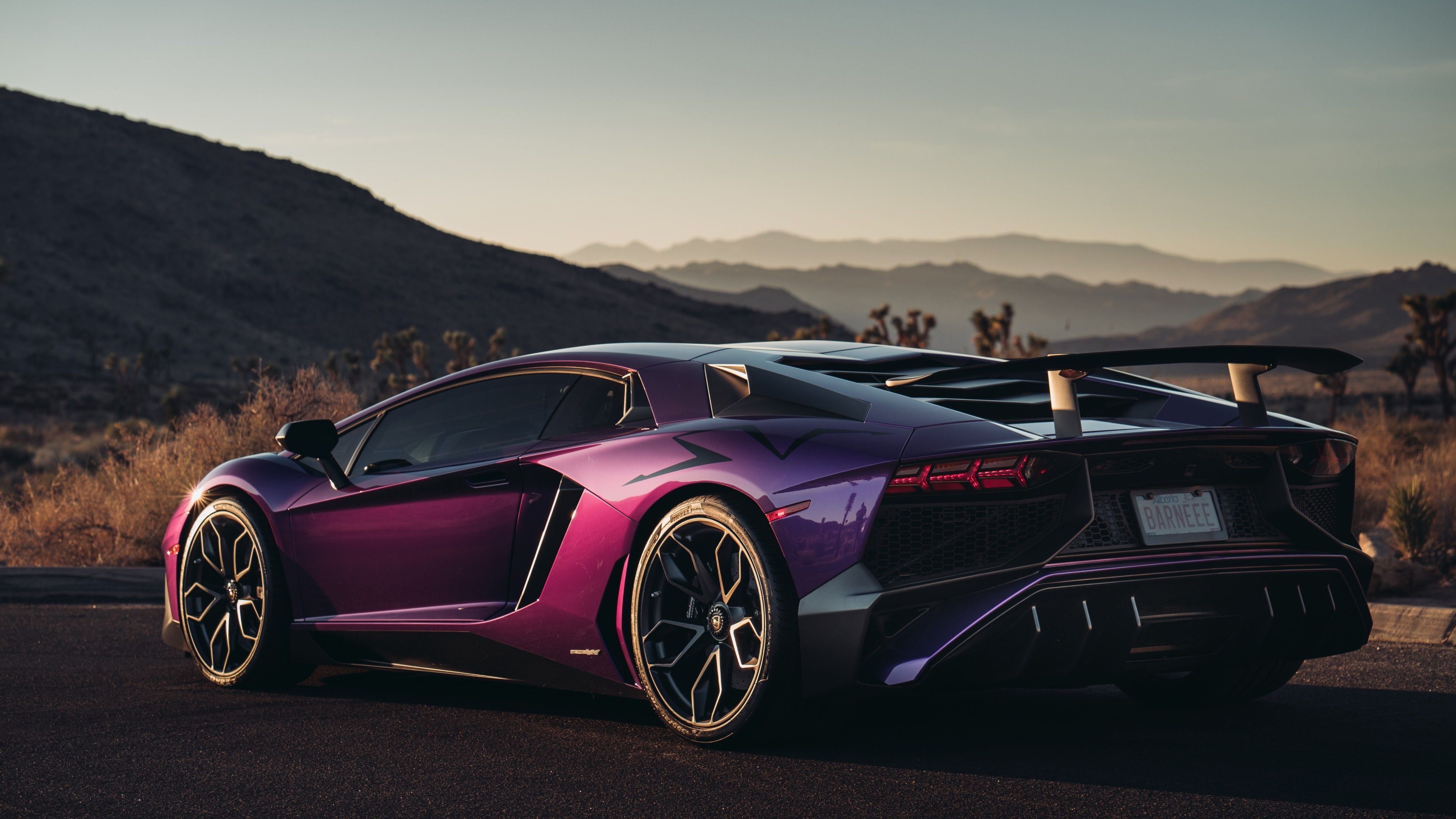 Car, Lamborghini, Lamborghini Aventador SV, Purple Wallpaper