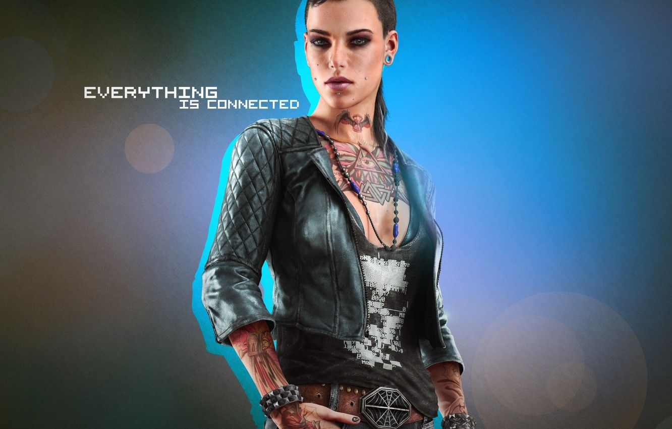 Wallpaper Watch Dogs, Clara Lille, Everything is connected image for desktop, section игры