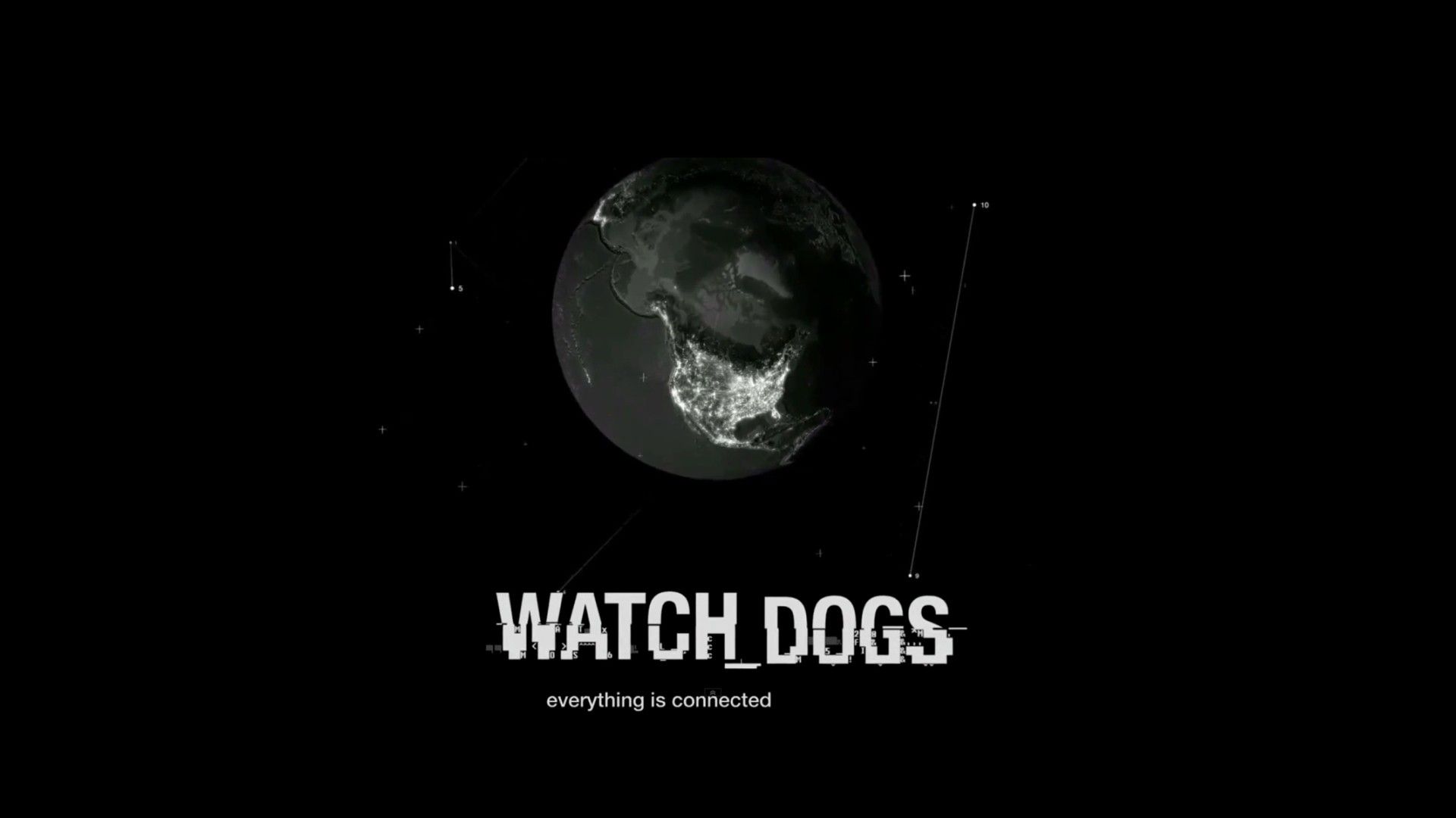 video games, minimalistic, text, Earth, connection, Watch Dogs wallpaper