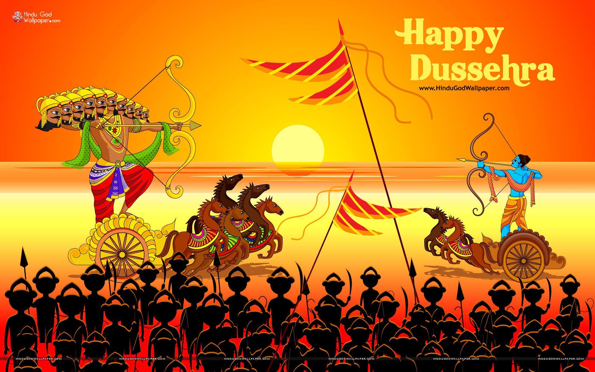 Vijayadashami Images  Ravan Dahan HD Wallpapers for Free Download Online  Wish Happy Dussehra 2019 With Beautiful WhatsApp Stickers and GIF Greetings    LatestLY
