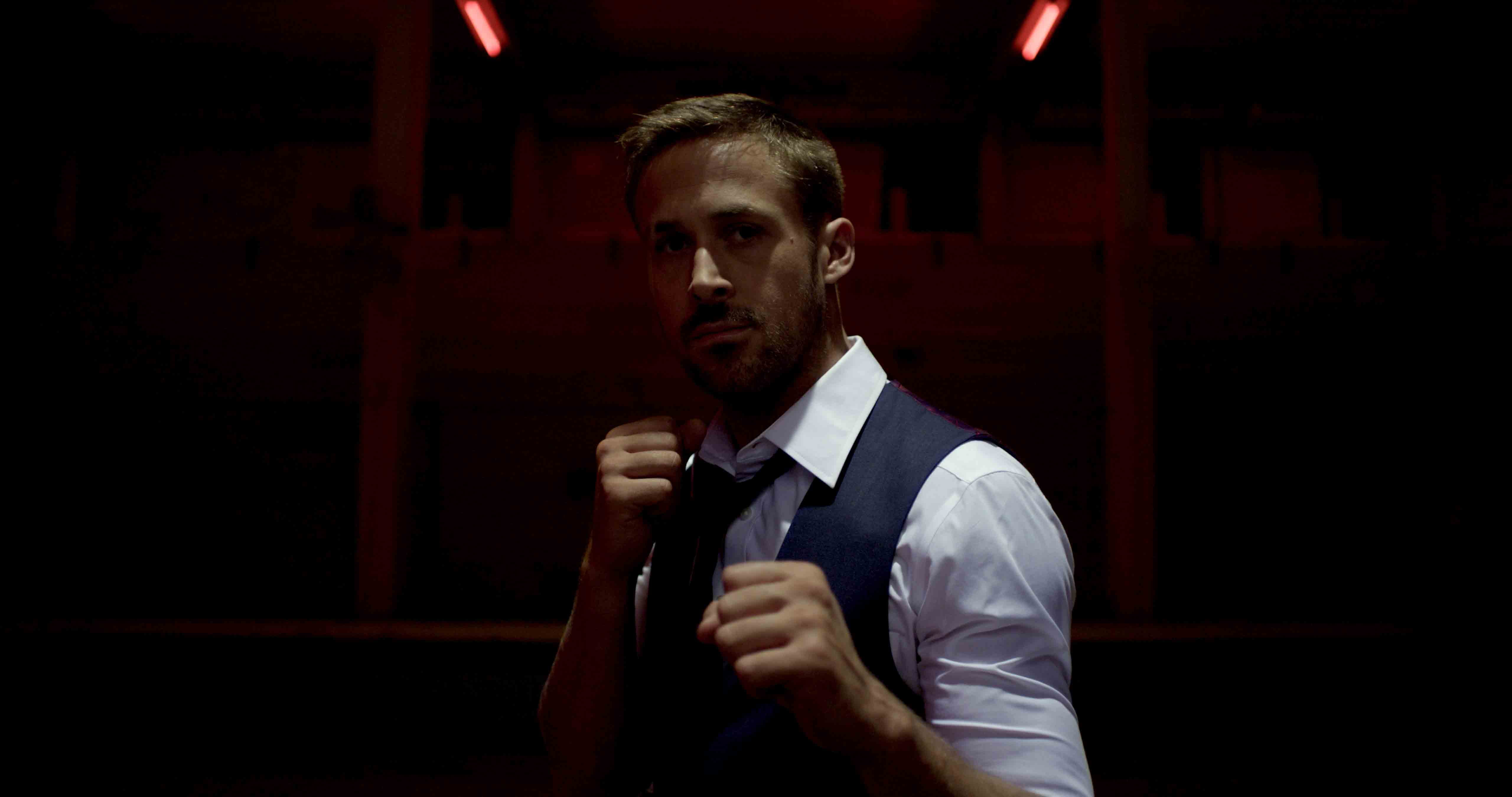 ONLY GOD FORGIVES Image. ONLY GOD FORGIVES Stars Ryan Gosling and Kristin Scott Thomas
