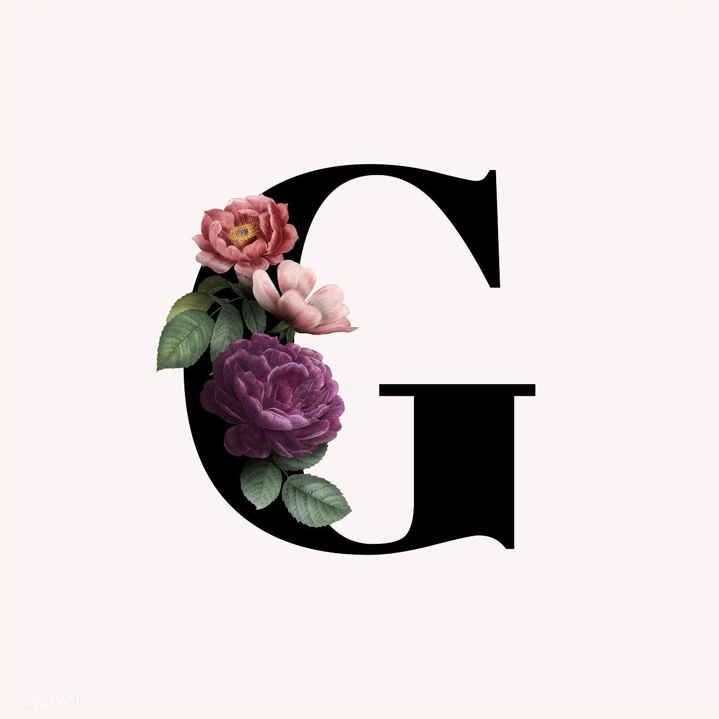 Classic and elegant floral alphabet font letter G vector. free image by rawpixel.com. Lettering fonts, Lettering alphabet fonts, Fonts alphabet