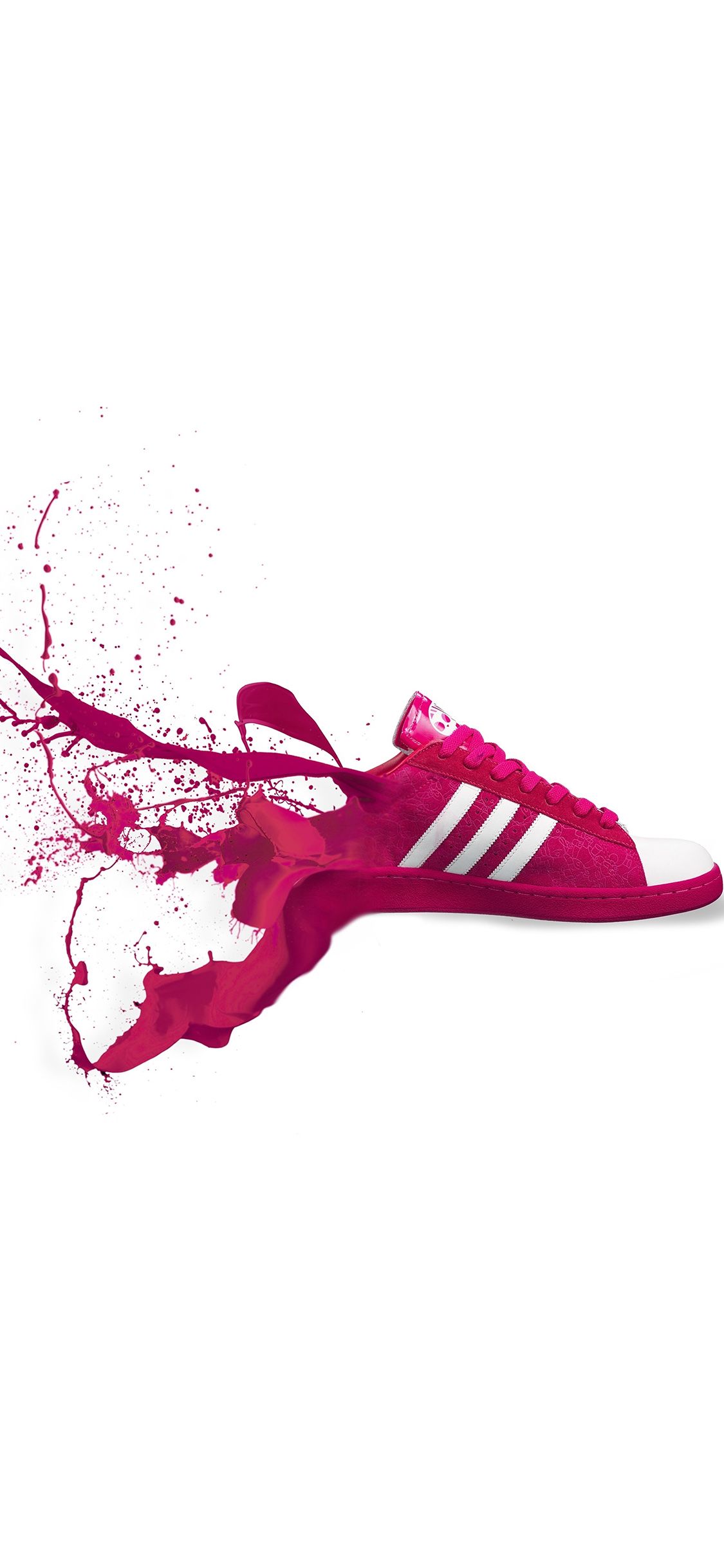Adidas Red Shoes Sneakers Logo Art Splash
