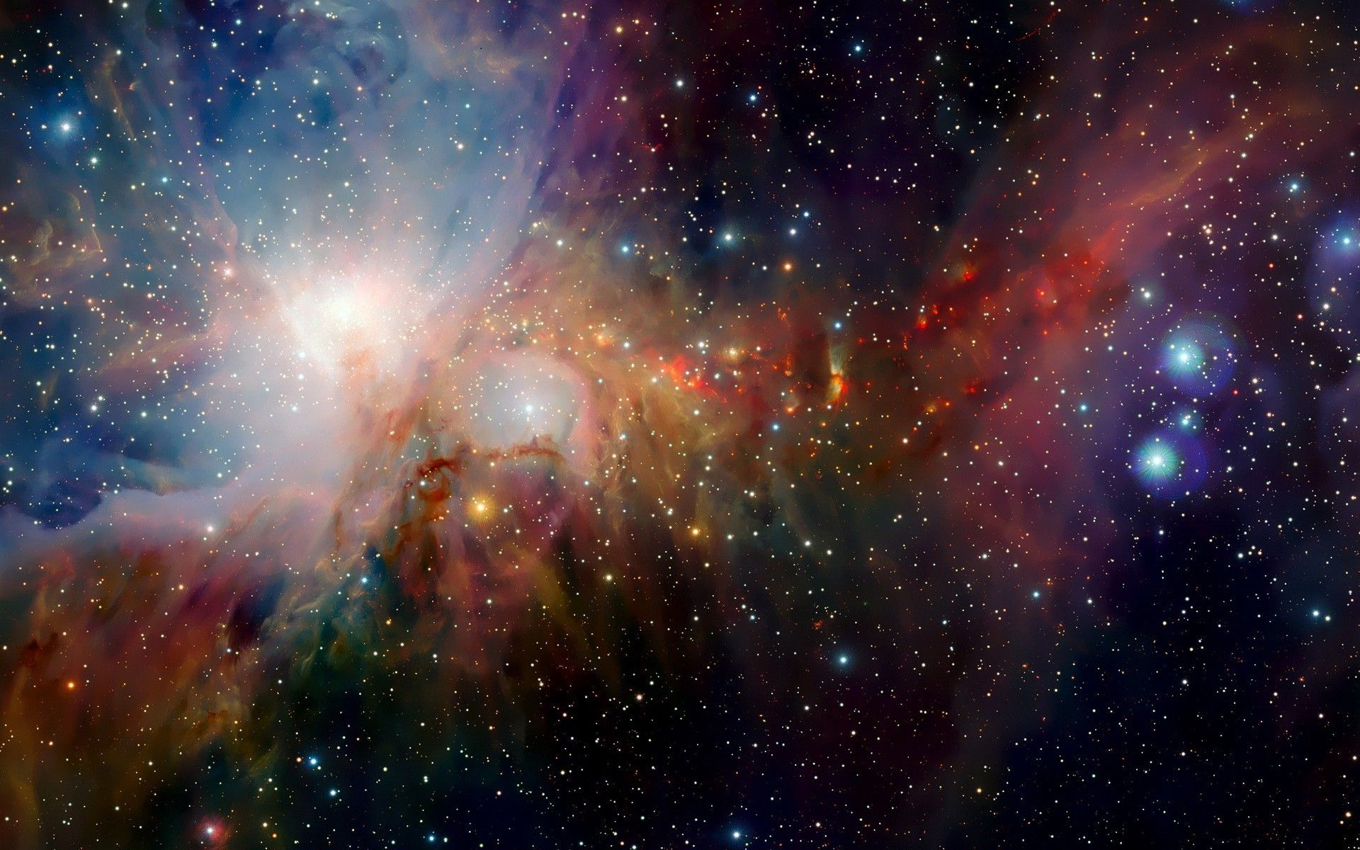 nebula, Horsehead Nebula, Space, Stars, Lights, Neon Wallpaper HD / Desktop and Mobile Background