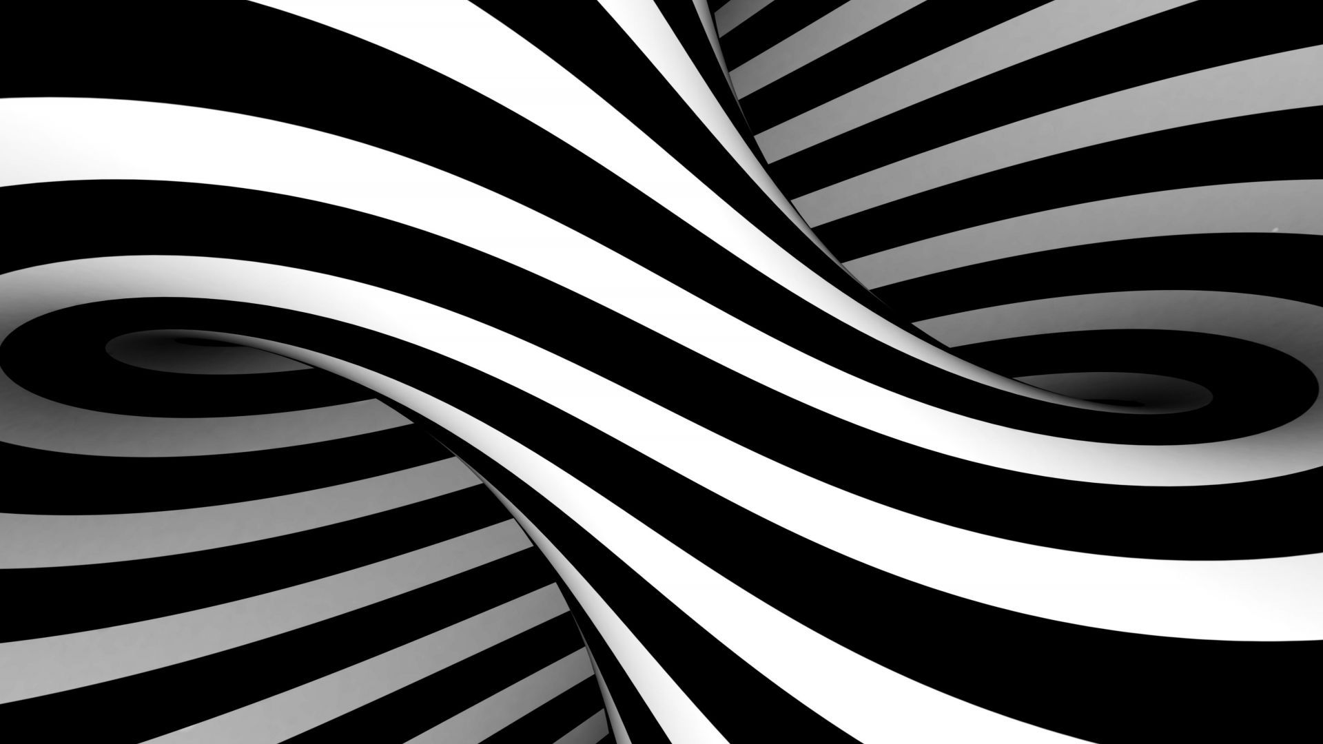 Desktop Wallpaper Bw, Black White, Stripes, Optical Illusion, Art, HD Image, Picture, Background, Df5390