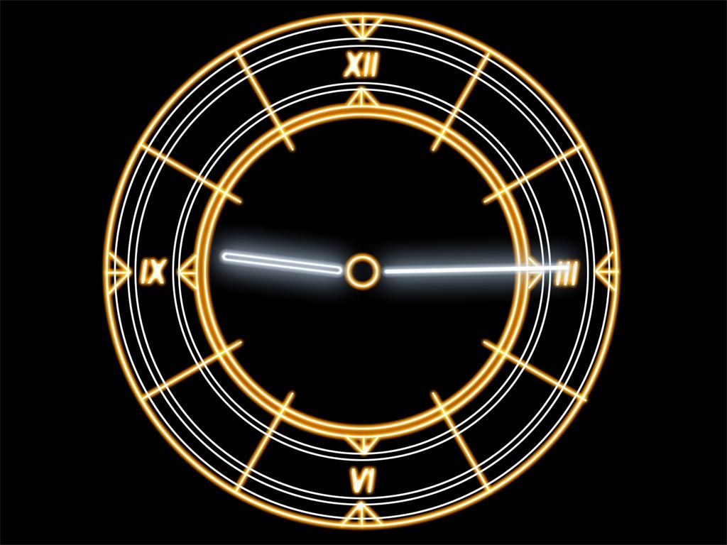 Luminescent Clock screensaver: cool, radiant, futuristic clock screensaver!
