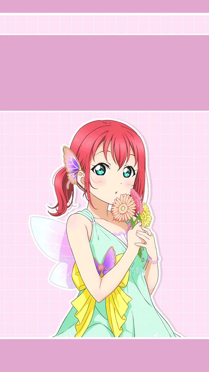 Idol & Anime Graphics ✧ - [LLSIF] Spring Fairy Ruby Icon & Phone Wallpaper •.° ♡