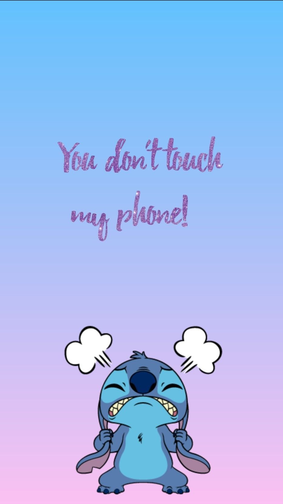Stitch. Dont touch my phone wallpaper, Funny phone wallpaper, Cartoon wallpaper iphone