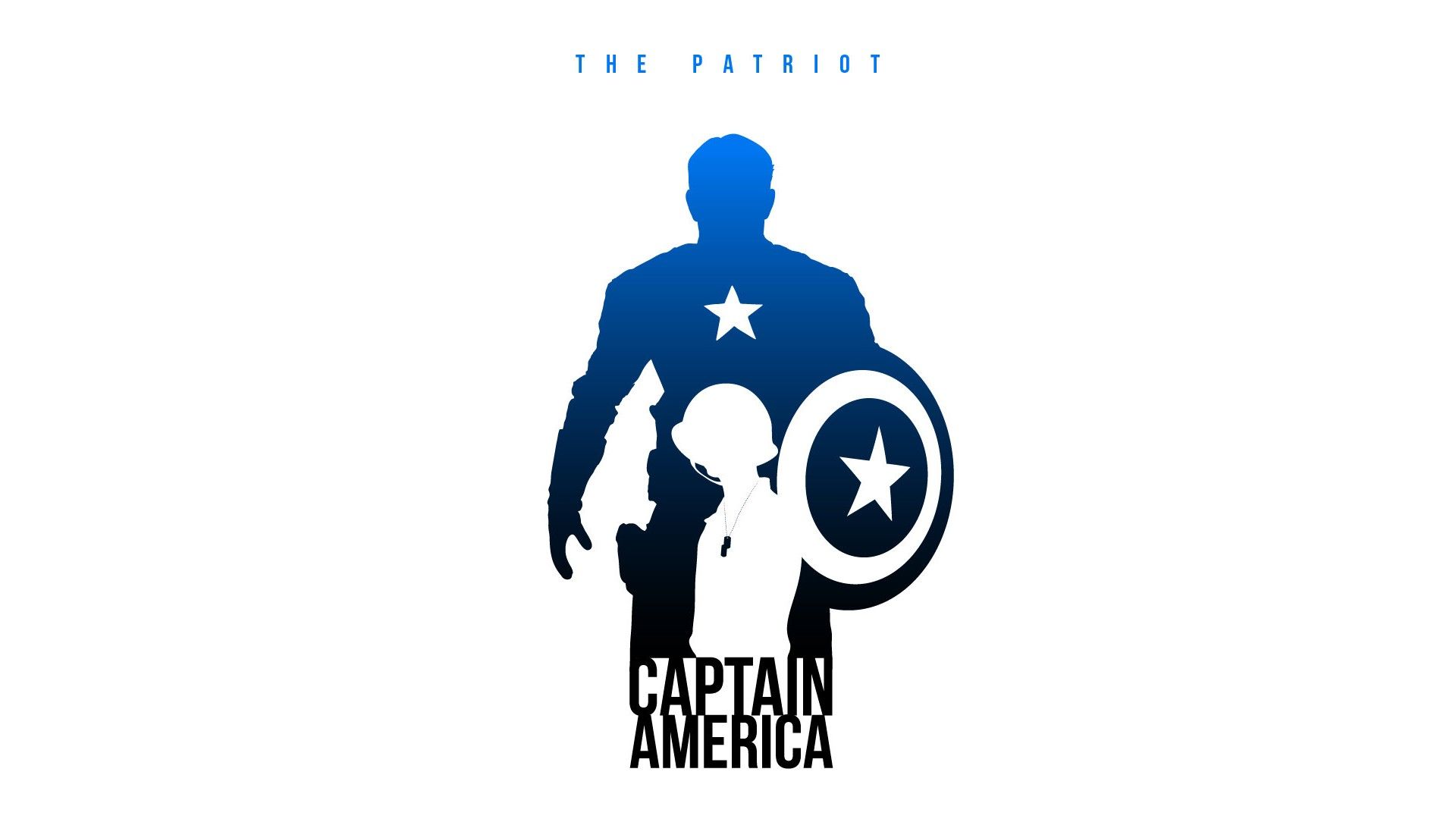 minimalistic, Captain America, Marvel Comics, posters, fan art wallpaper
