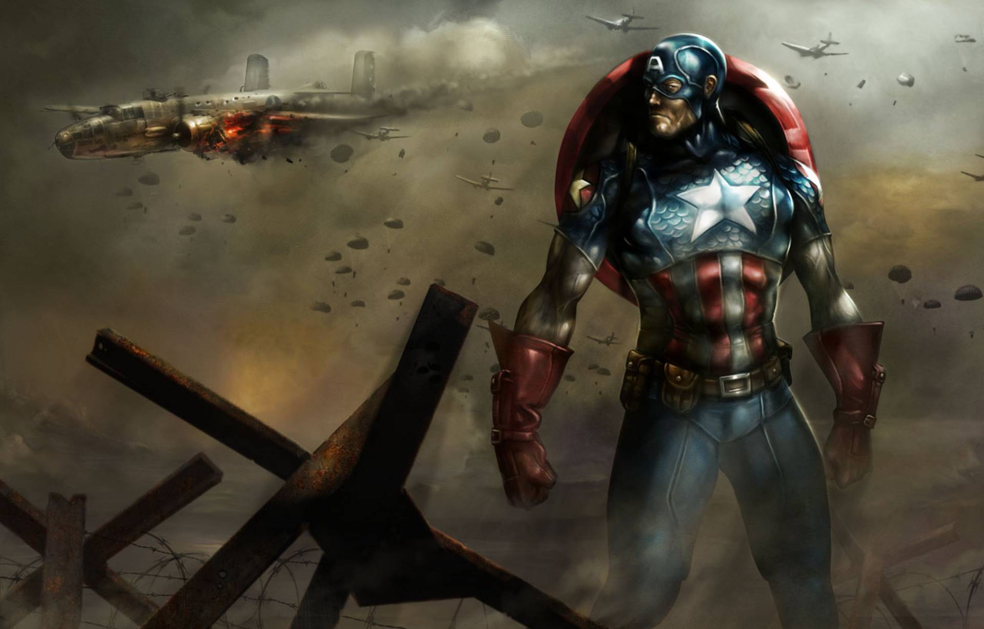 captain, America, Comics, Art, Superhero Wallpaper HD / Desktop and Mobile Background