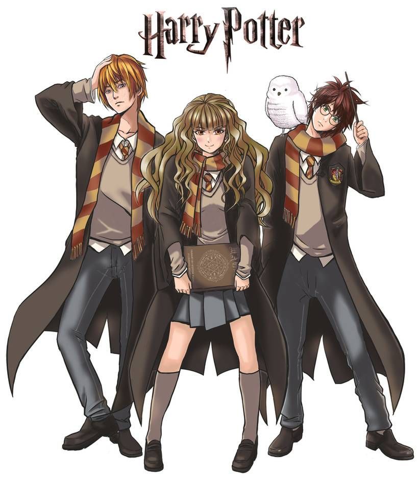 Harry Potter Anime Version. Harry potter anime, Harry potter cartoon, Harry potter illustrations