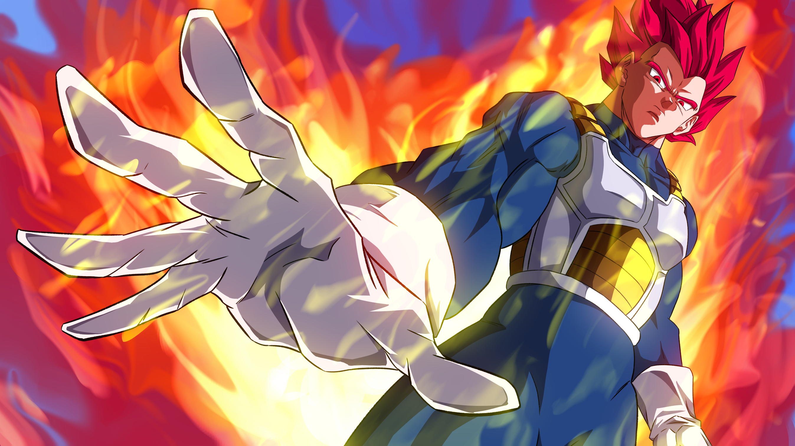 Vegeta Blue Hair vs Goku Blue Hair - wide 8