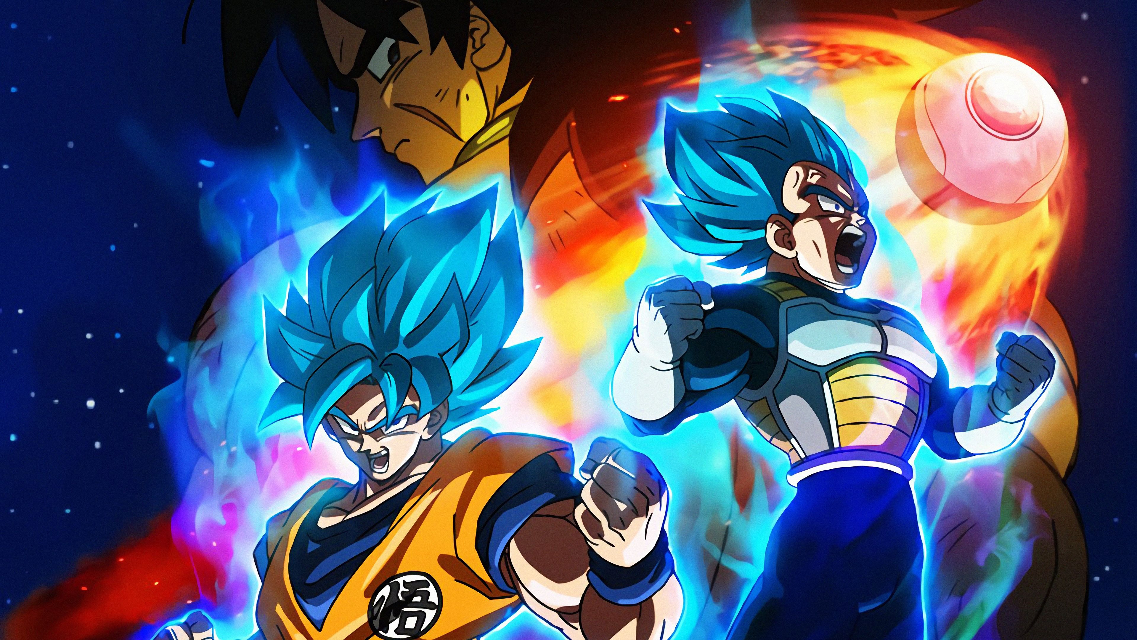 Goku Vegeta Super Saiyan Blue Dragon Ball Super: Broly Movie 4K