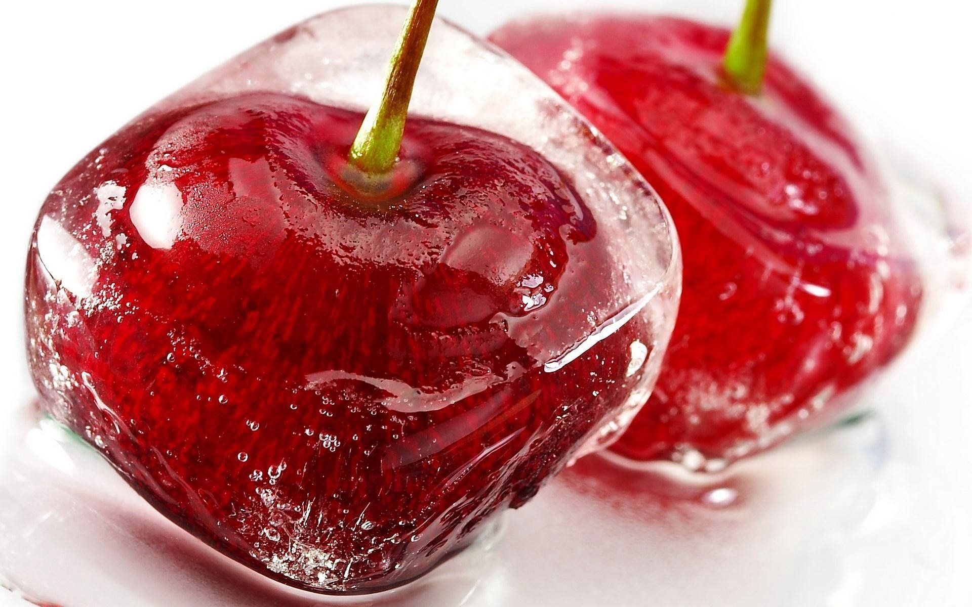 macro, Cherry, Ice, Fruit Wallpaper HD / Desktop and Mobile Background