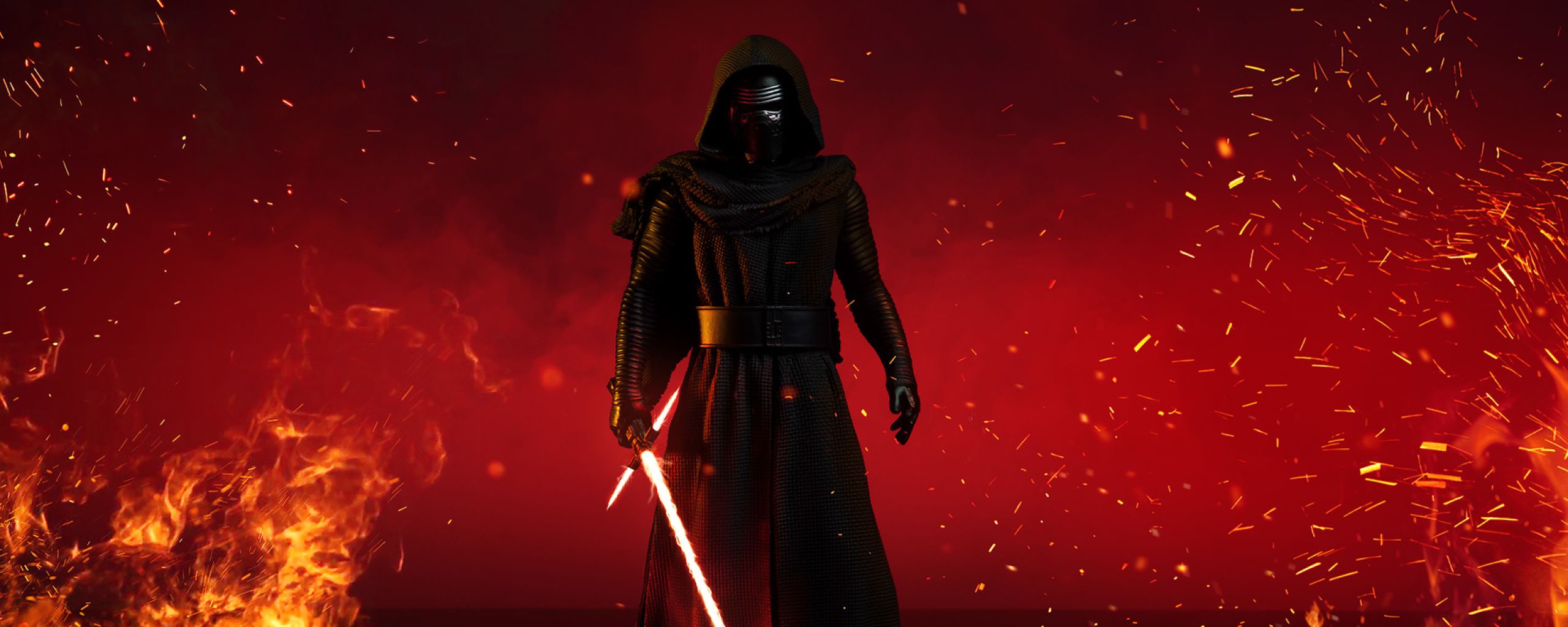 Kylo Ren With Lightsaber In Star Wars 2560x1024 Resolution Wallpaper, HD Movies 4K Wallpaper, Image, Photo and Background