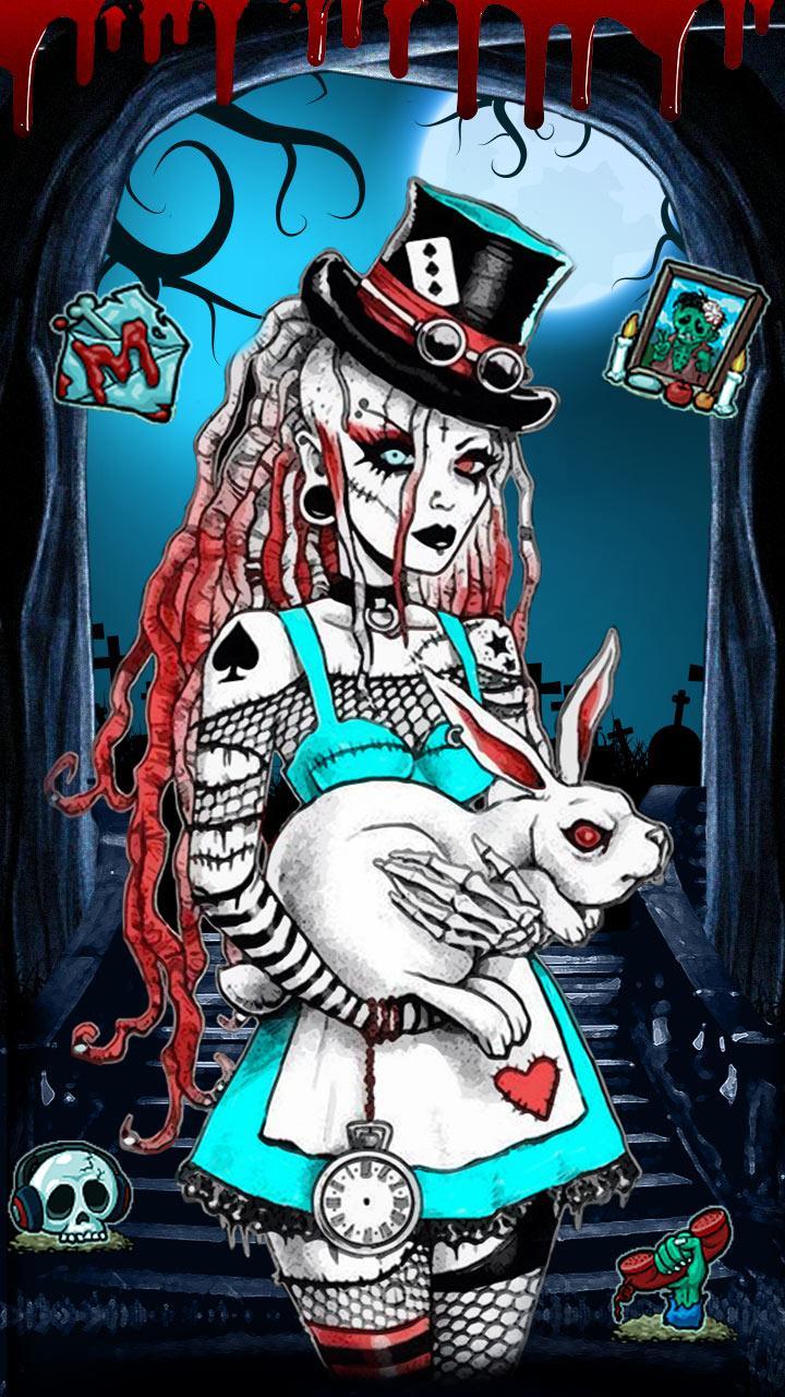 Punk Horror Alice Girl Themes Live Wallpaper for Android
