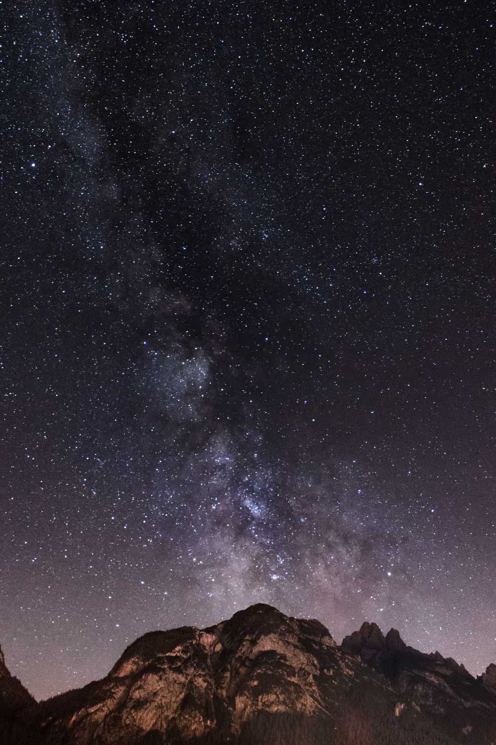 Brown And Black Mountain During Starry Night HD Wallpaper Hub