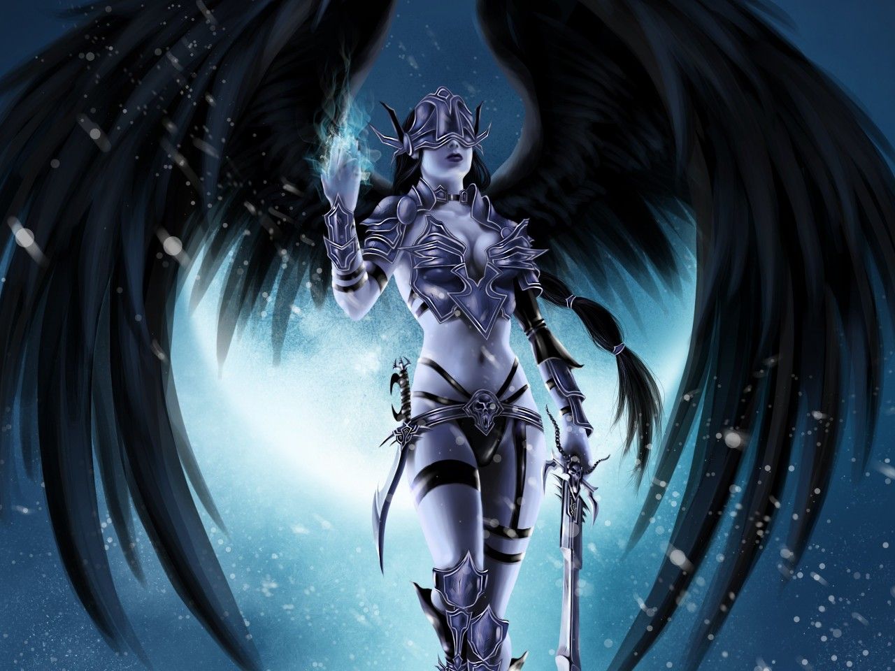 Demon Angel Hybrid Wallpaper. Angel Wallpaper, Sad Angel Wallpaper and Angel Background