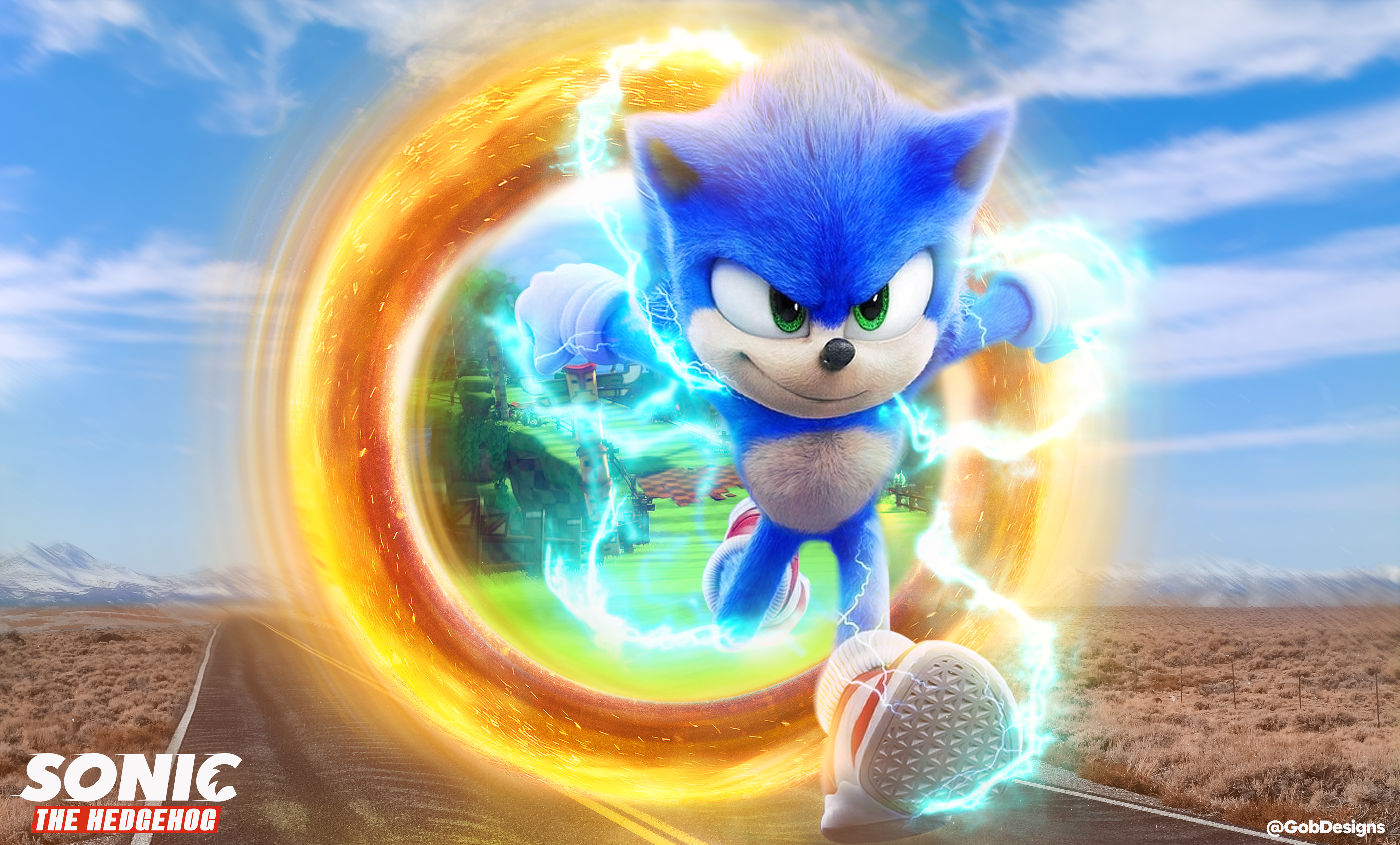 Poster I made for the sonic movie!